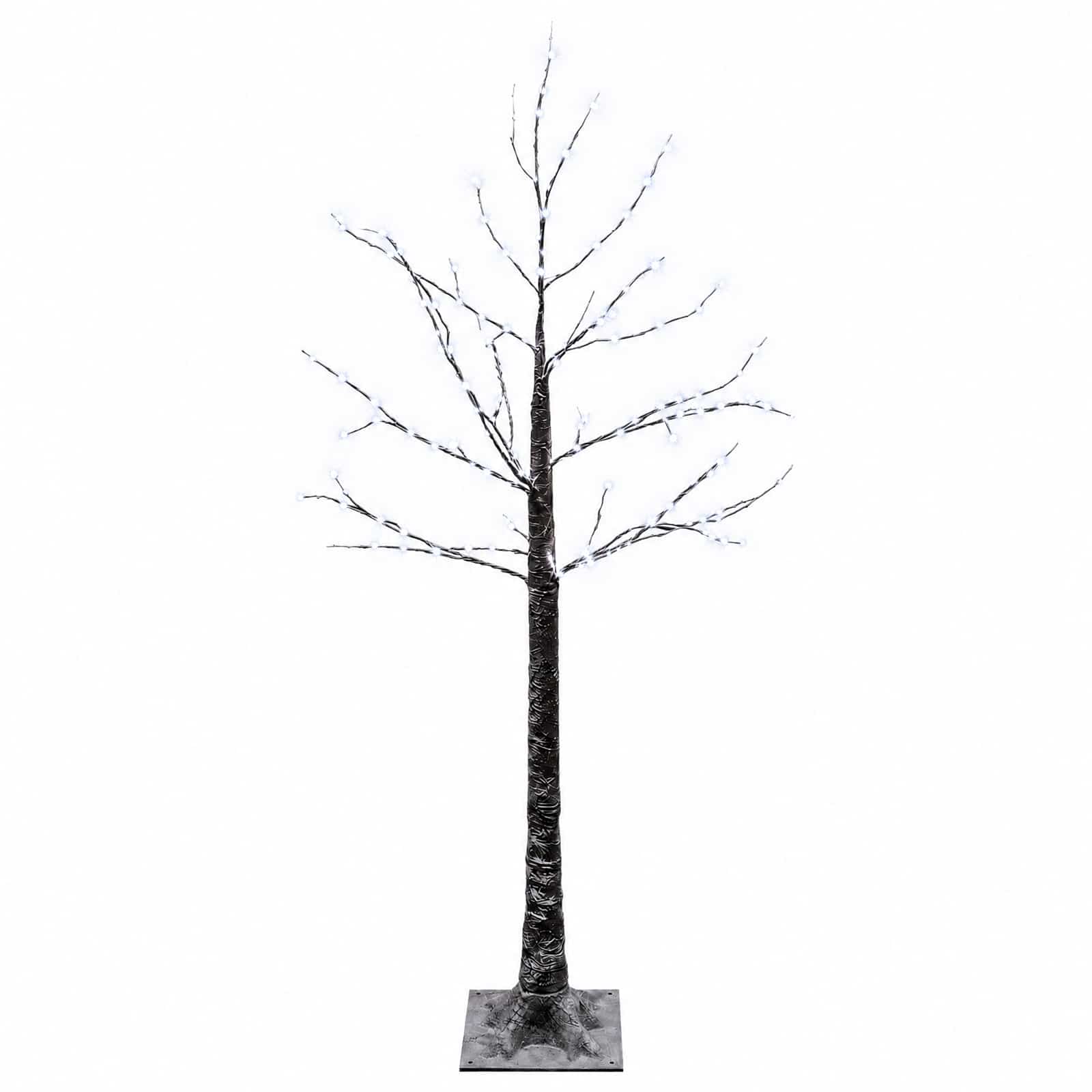 Verschneiter Led-weihnachtsbaum Braun 22 X 22 X 120 Cm Vidaxl