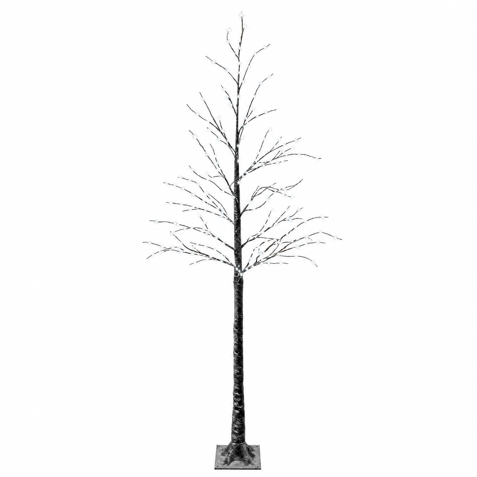Verschneiter Led-weihnachtsbaum Braun 25 X 25 X 210 Cm Vidaxl