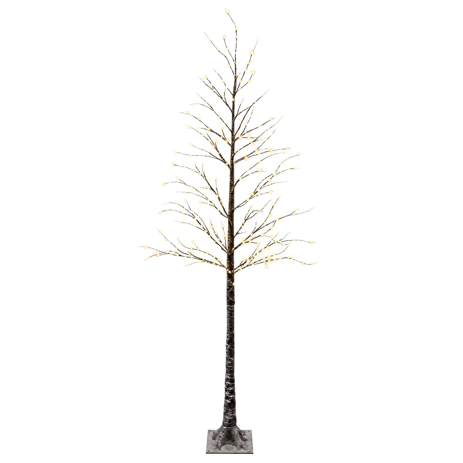 Verschneiter Led-weihnachtsbaum Braun 25 X 25 X 240 Cm Vidaxl
