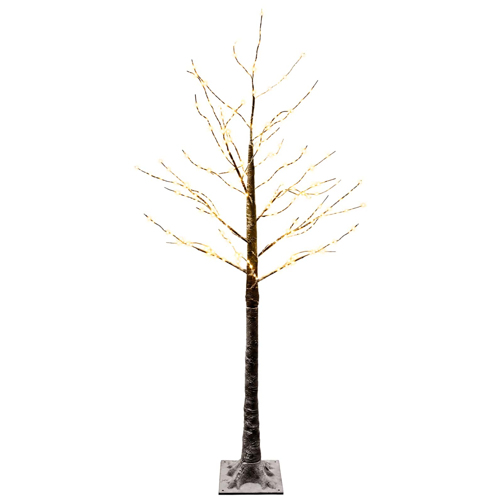 Verschneiter Led-weihnachtsbaum Braun 22 X 22 X 150 Cm Vidaxl