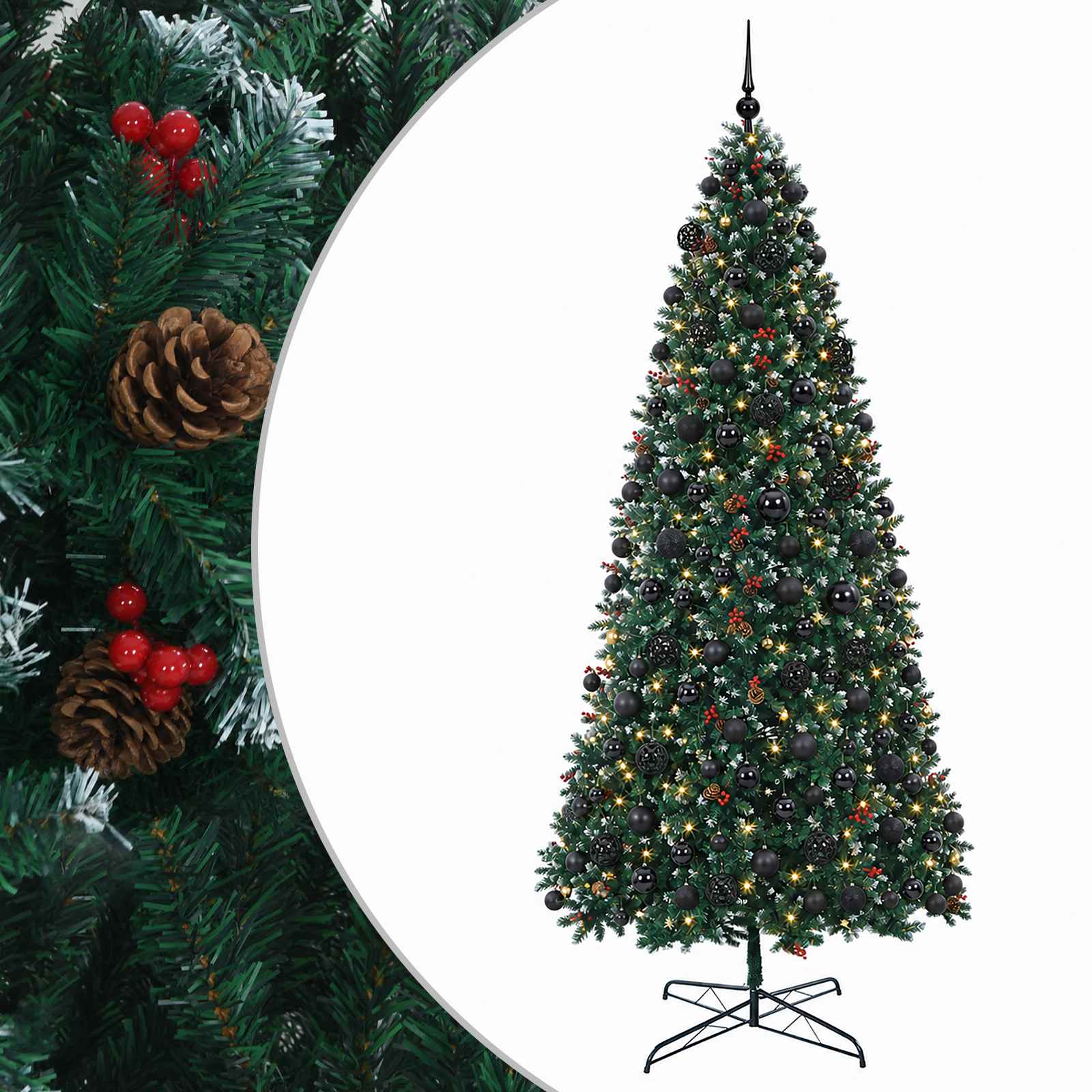 Künstlicher Klapp-weihnachtsbaum Mit Weihnachtskugeln 500 Cm Vidaxl