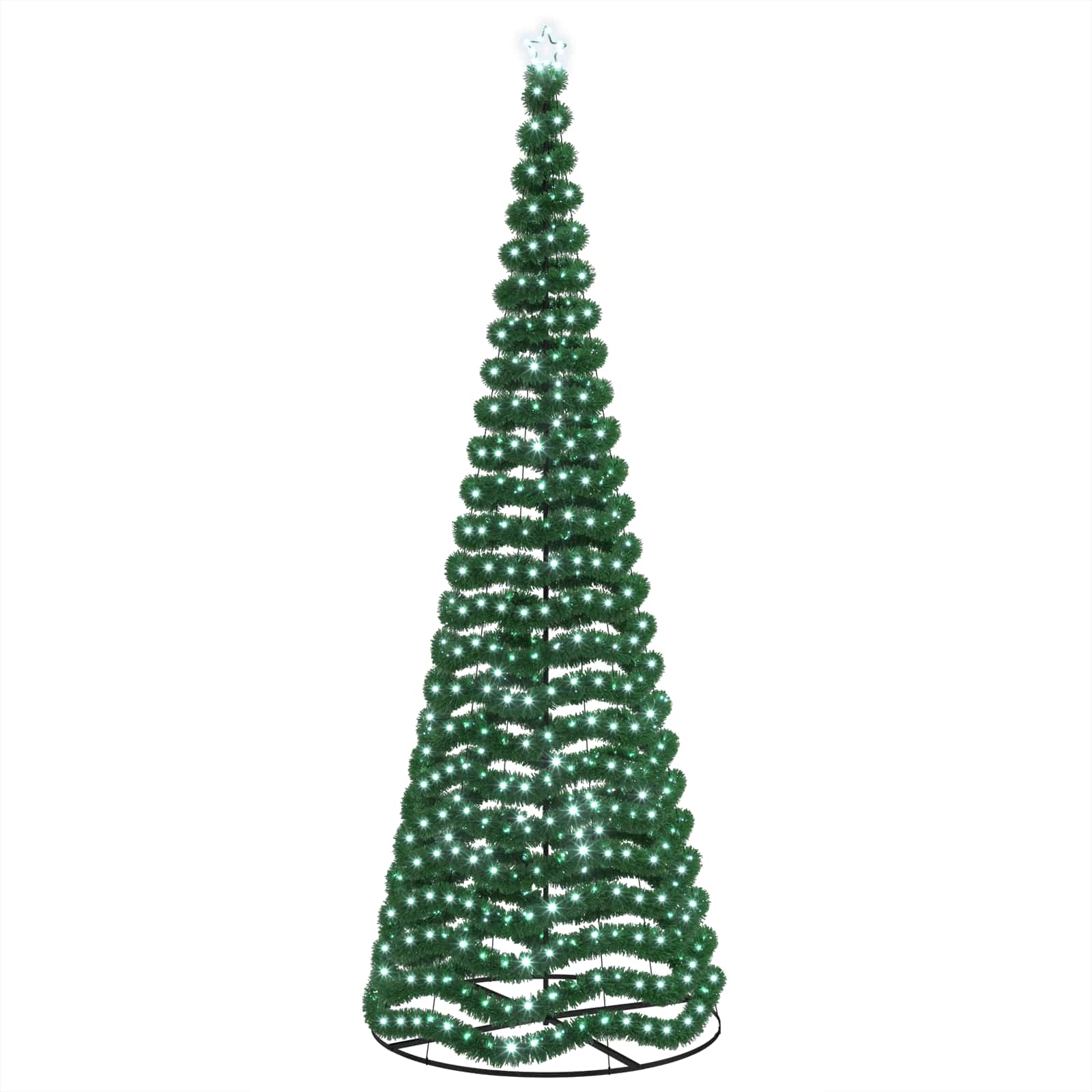 Led-lametta-weihnachtsbaum Mit Ständer Ekenas 400 Cm 588 Leds Vidaxl