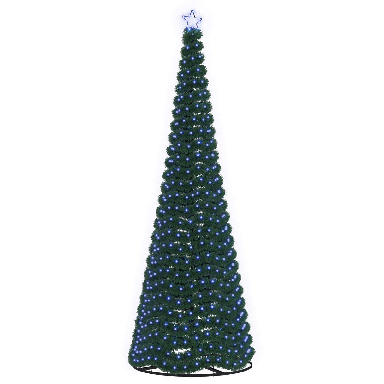 Led-lametta-weihnachtsbaum Mit Ständer Ekenas 300 Cm 475 Leds Vidaxl