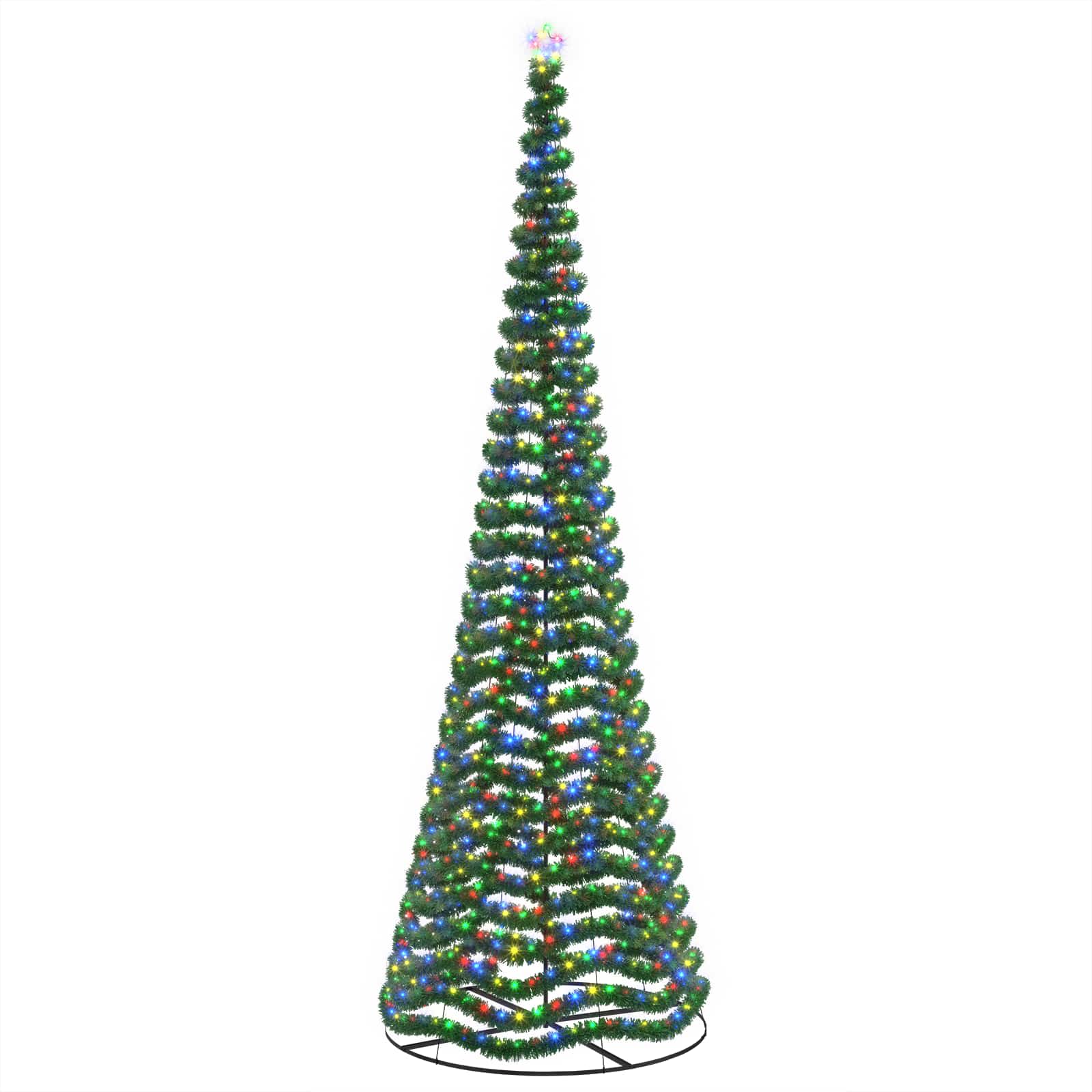 Led-lametta-weihnachtsbaum Mit Ständer Ekenas 500 Cm 868 Leds Vidaxl
