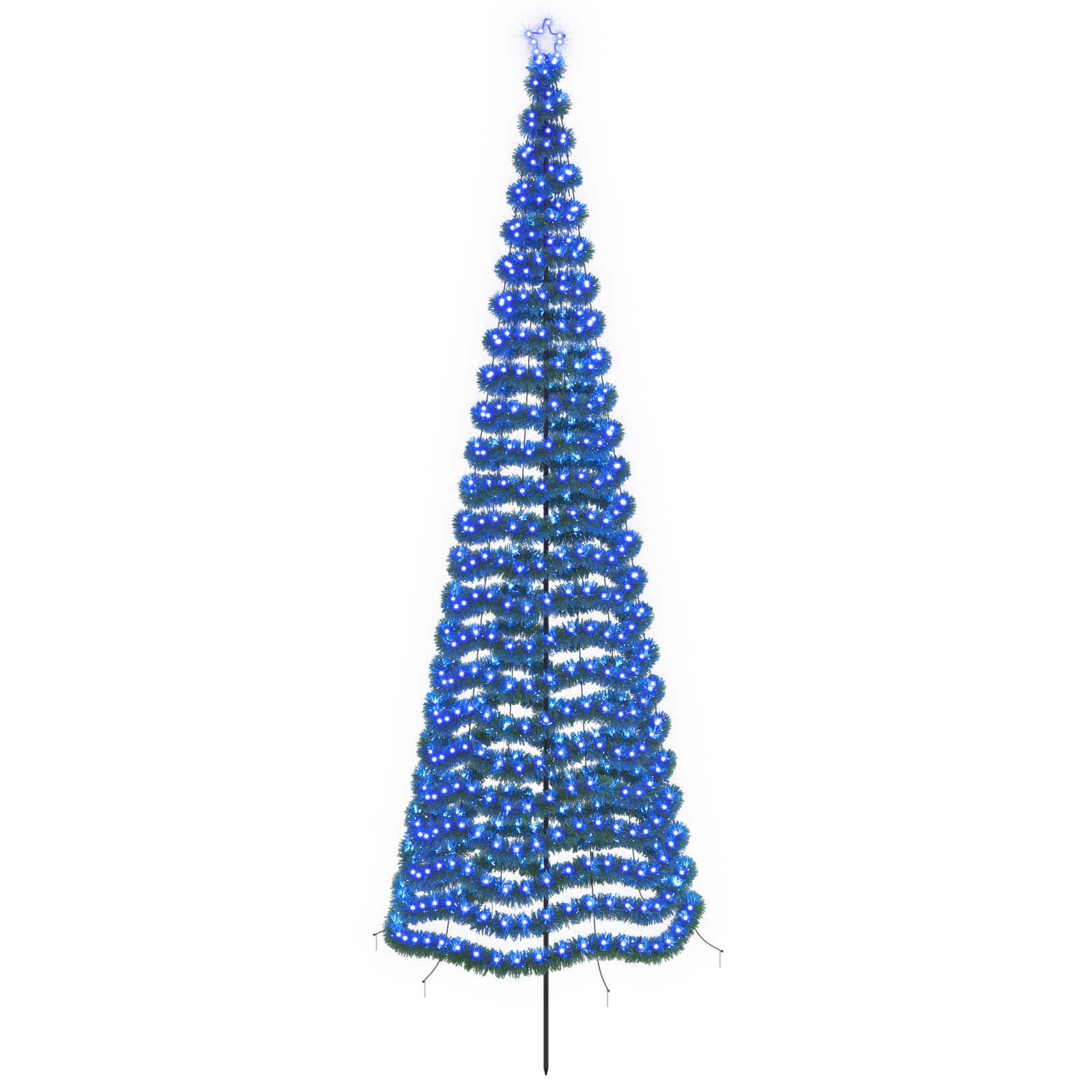 Led-lametta-weihnachtsbaum Mit Erdspieß Ekenas 400 Cm 588 Leds Vidaxl