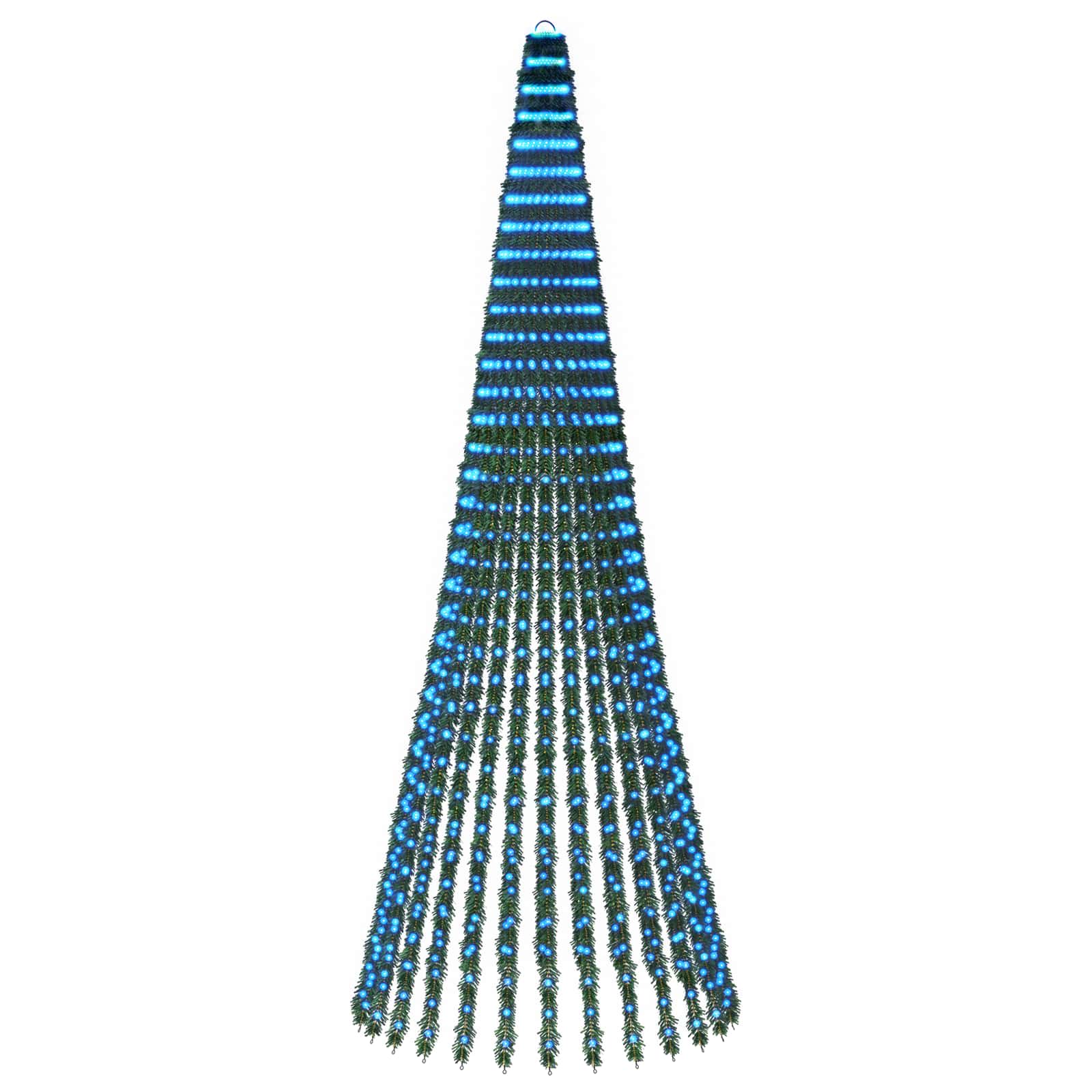 Led-weihnachtsbaum 370 Cm 1008 Leds Blau Stahl Grün Vidaxl