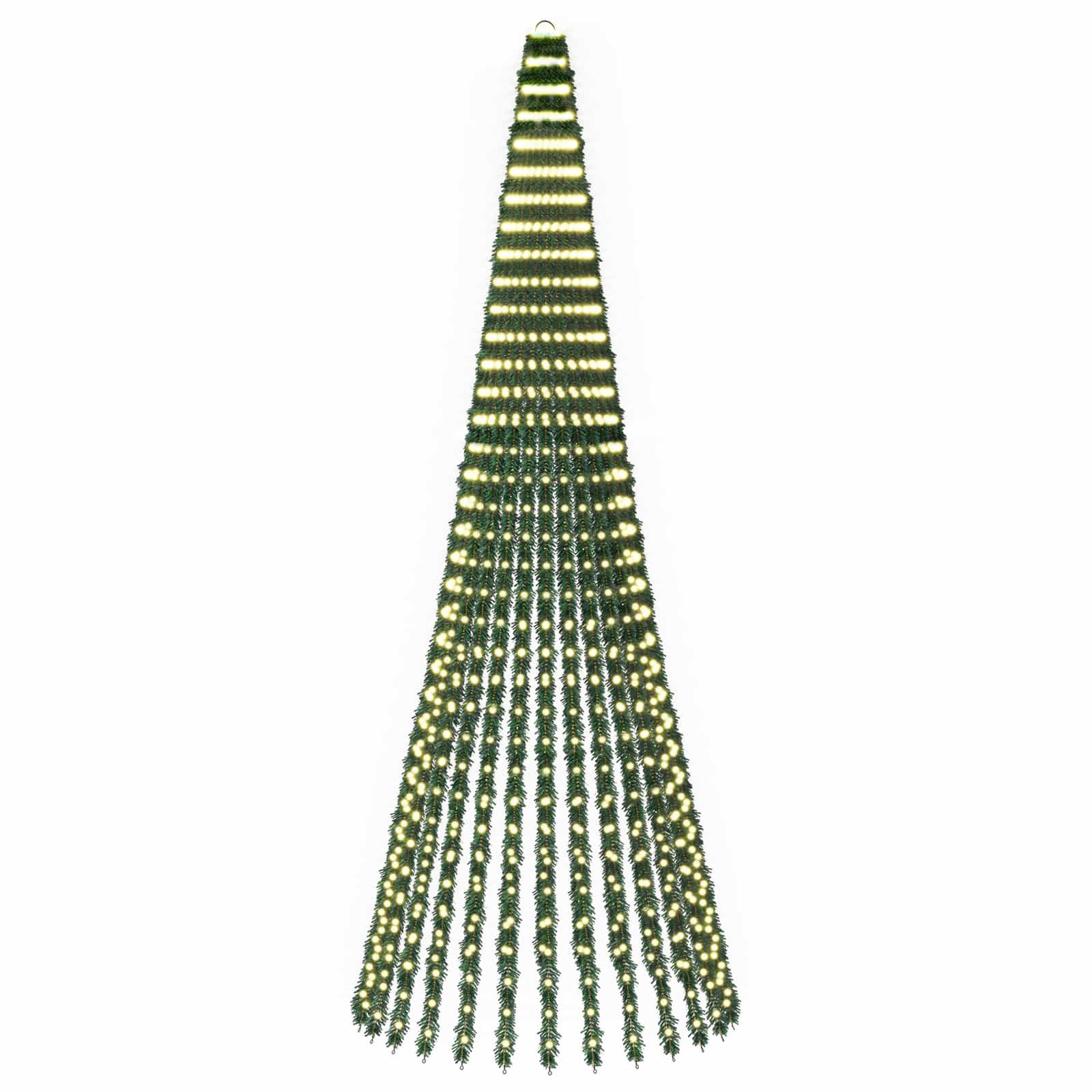 Led-weihnachtsbaum 370 Cm 1008 Leds Warmes Weiß Stahl Grün Vidaxl