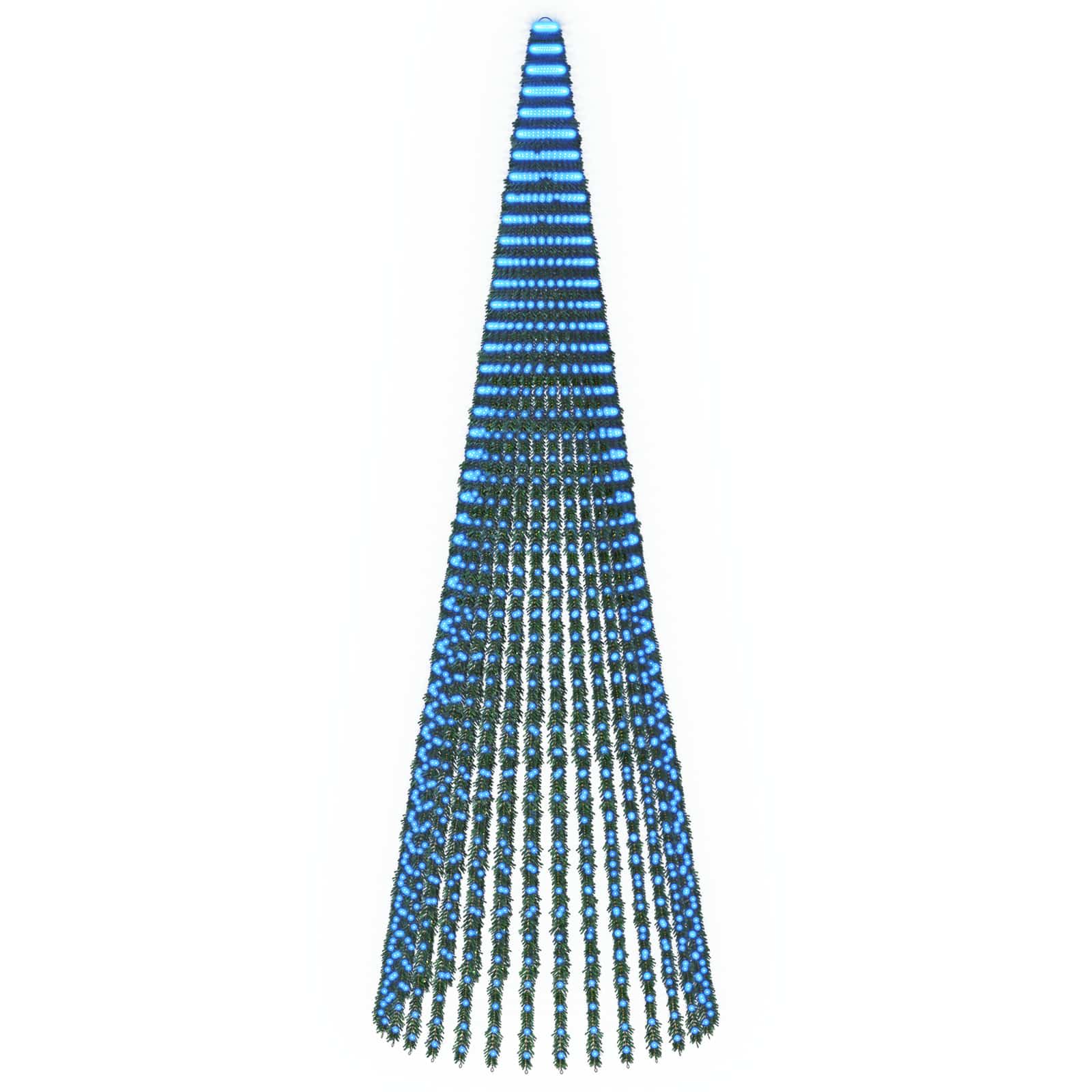 Led-weihnachtsbaum 470 Cm 1504 Leds Blau Stahl Grün Vidaxl