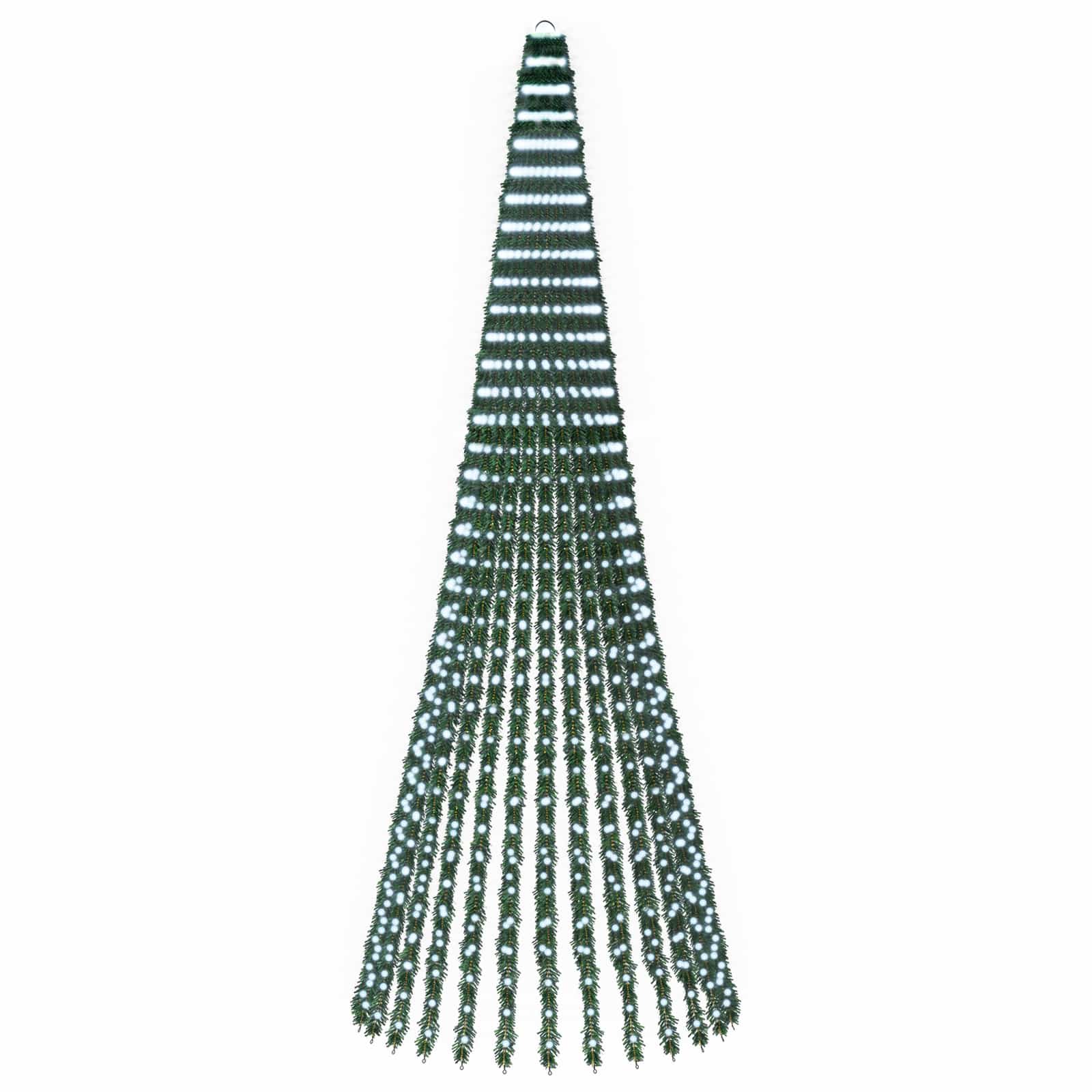 Led-weihnachtsbaum 370 Cm 1008 Leds Kaltweiß Stahl Grün Vidaxl