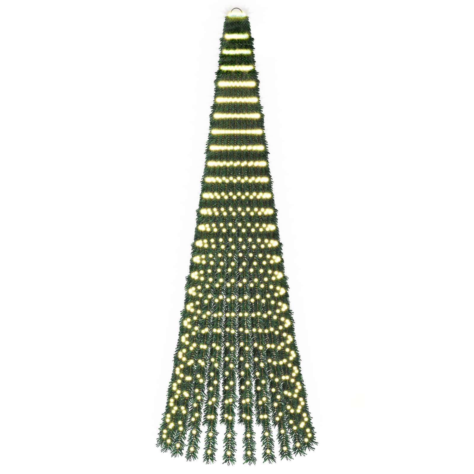 Led-weihnachtsbaum 270 Cm 648 Leds Warmes Weiß Stahl Grün Vidaxl