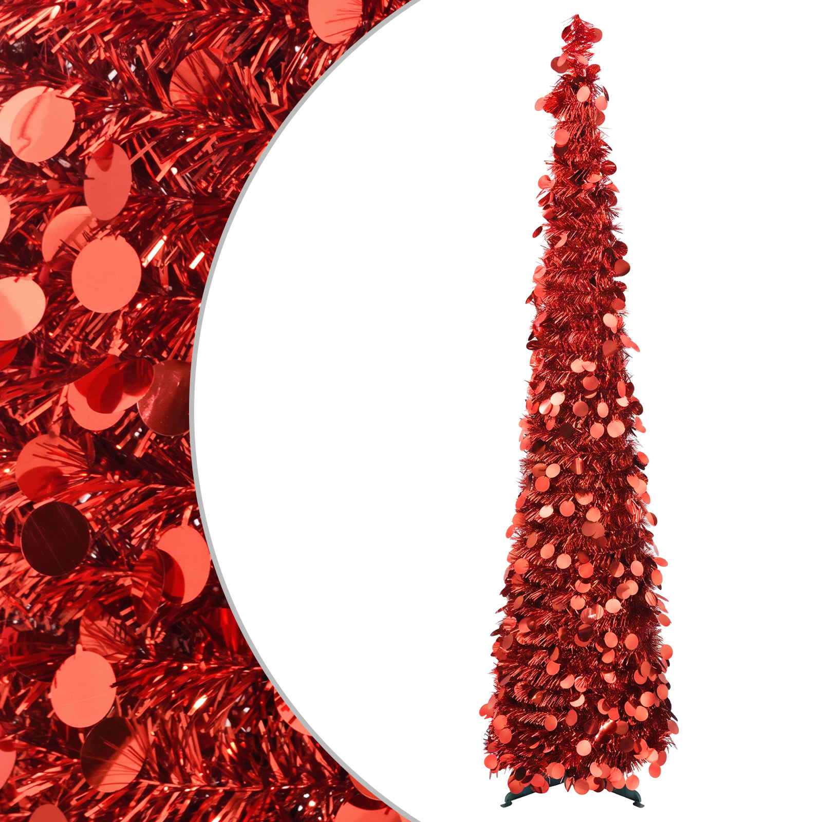 Pop-up-weihnachtsbaum 150 Cm Pet Rot Vidaxl