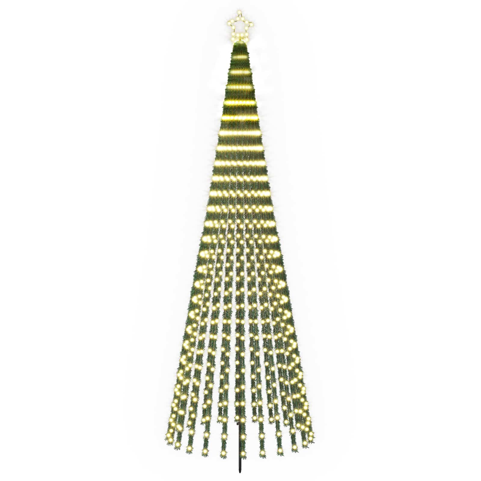 Led-weihnachtsbaum 300 Cm 668 Leds Warmes Weiß Stahl Schwarz Vidaxl
