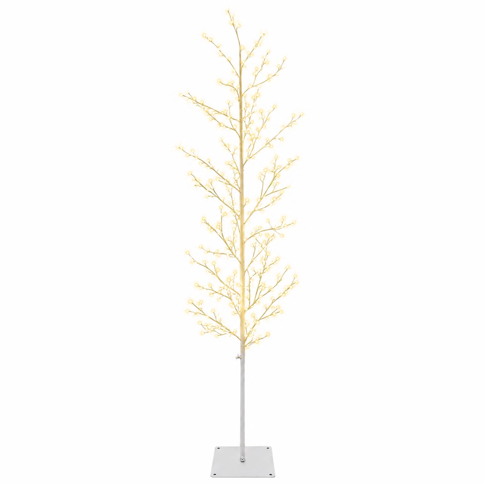 Künstlicher Led-birkenbaum Weiß 20 X 20 X 180 Cm Stahl 459 Leds Vidaxl
