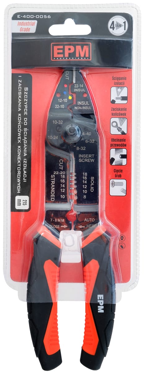 4-in-1-crimpzange Für Stecker, 215 Mm, Industriequalität - E-400-0056