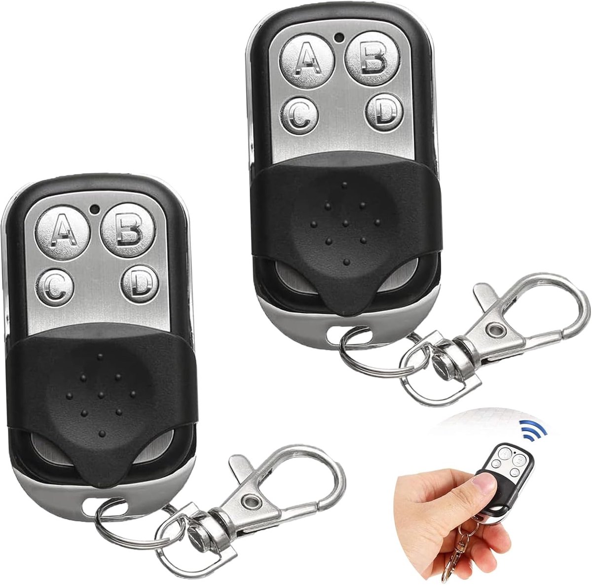 433 Mhz Fernbedienung - Garagentoröffner-fernbedienung - Handsender - Metallfernbedienung Mit Vier Tasten - Universelle Garagentor-fernbedienung - Kompatibel Mit Den Meisten Geräten, Autos, Haus- Und