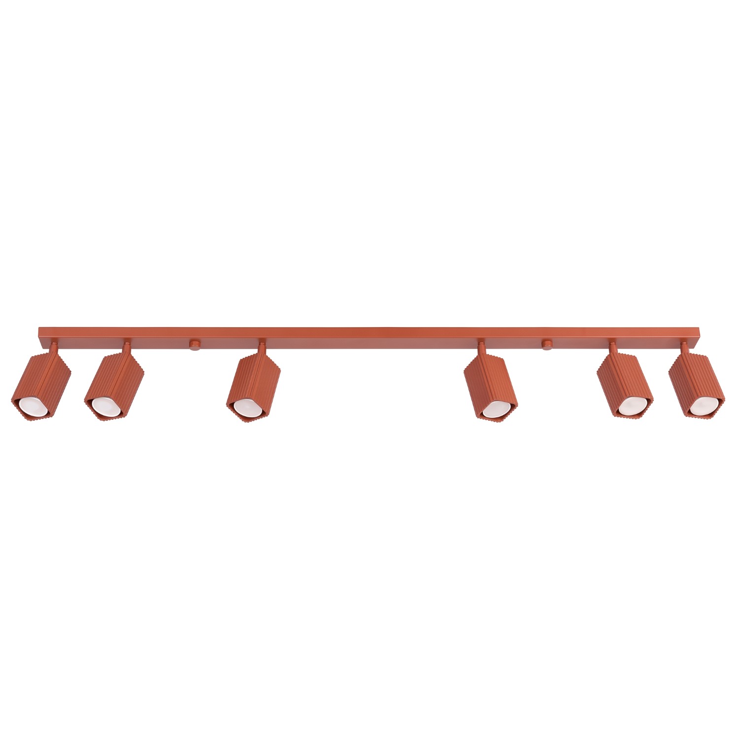 Deckenleuchte Rayo 6l Rote Ocker Aluminium 6xgu10 117cm Sollux