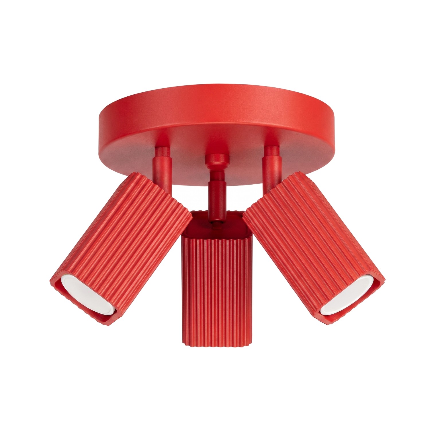 Deckenleuchte Rayo 3p Rot Aluminium 3xgu10 20cm Sollux