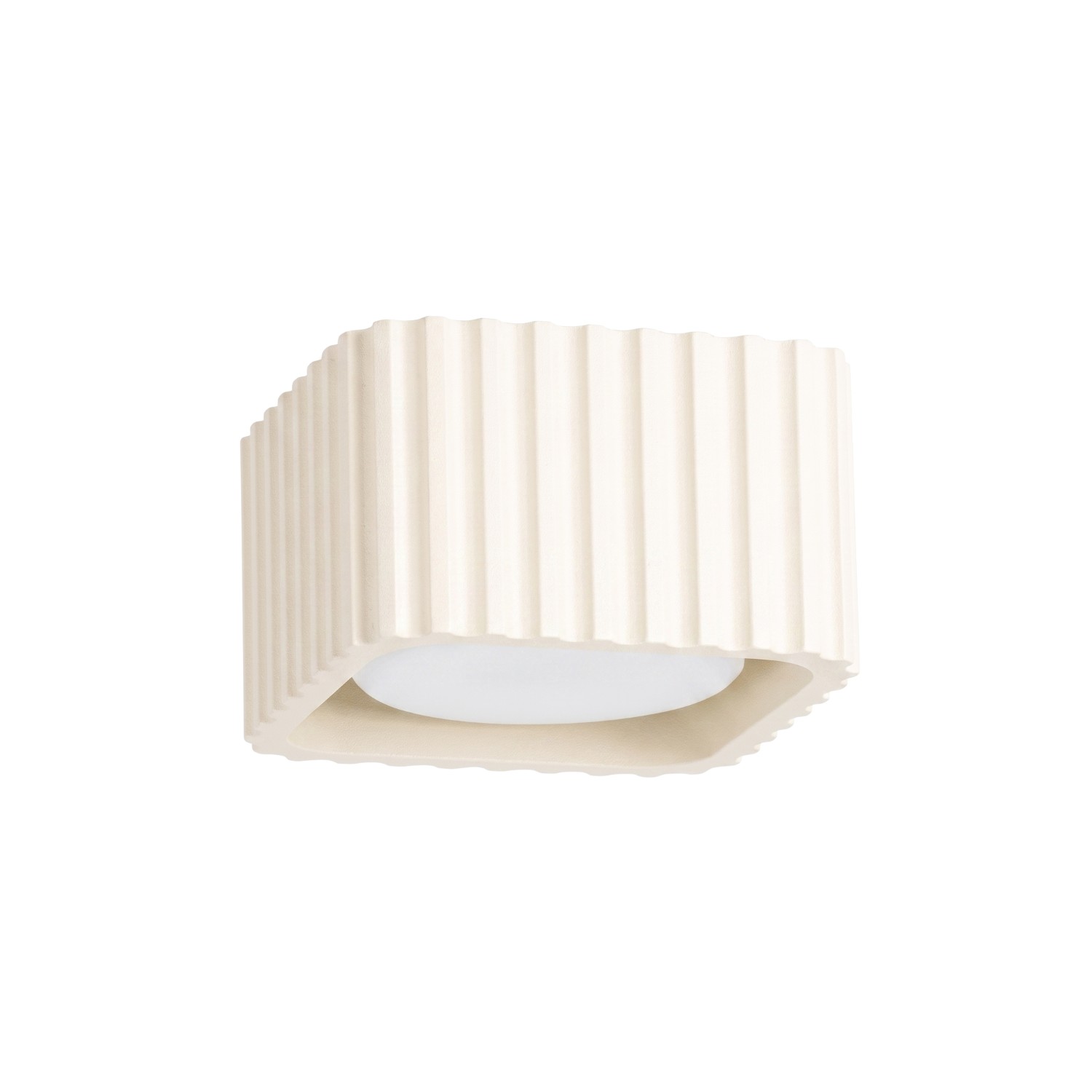 Deckenleuchte Riff 1 Beige Aluminium 1xgx53 10cm Sollux