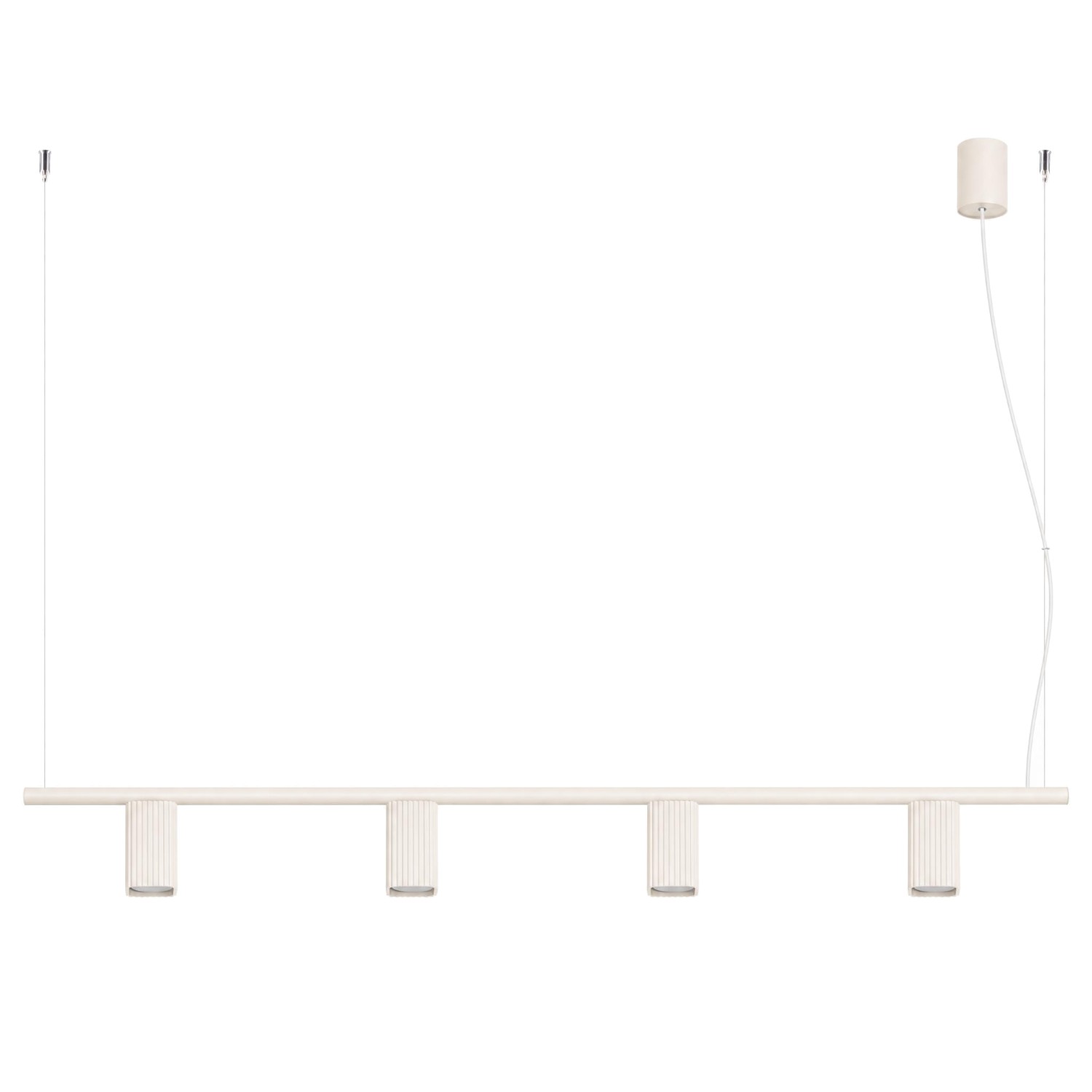 Kronleuchter Rayo 4 Beige Aluminium 4xgu10 122cm Sollux