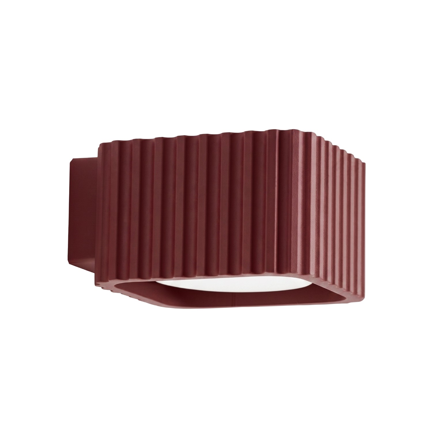 Wandleuchte Riff Burgunderrot Aluminium 1xgx53 10cm Sollux