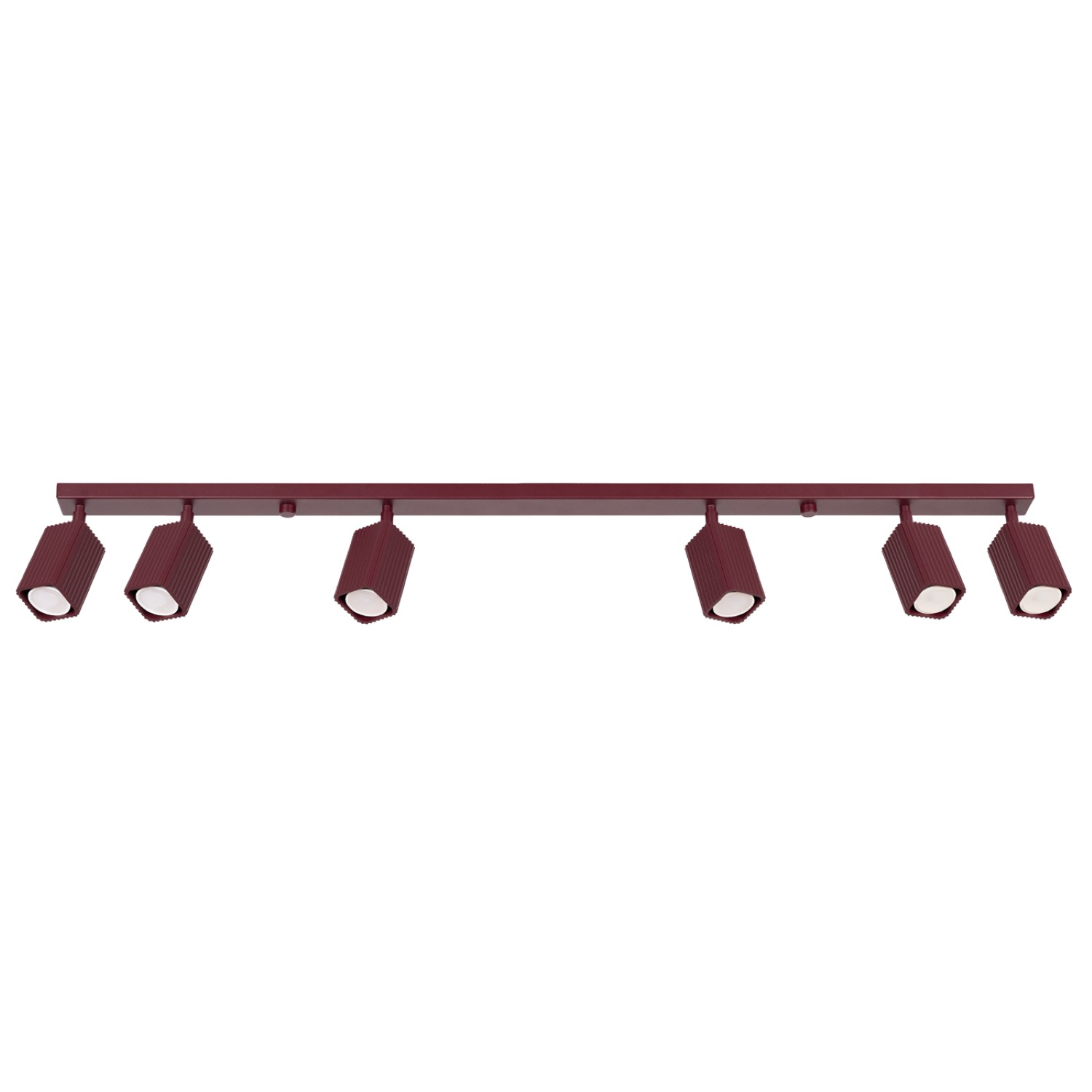Deckenleuchte Rayo 6l Burgunderrot Aluminium 6xgu10 117cm Sollux