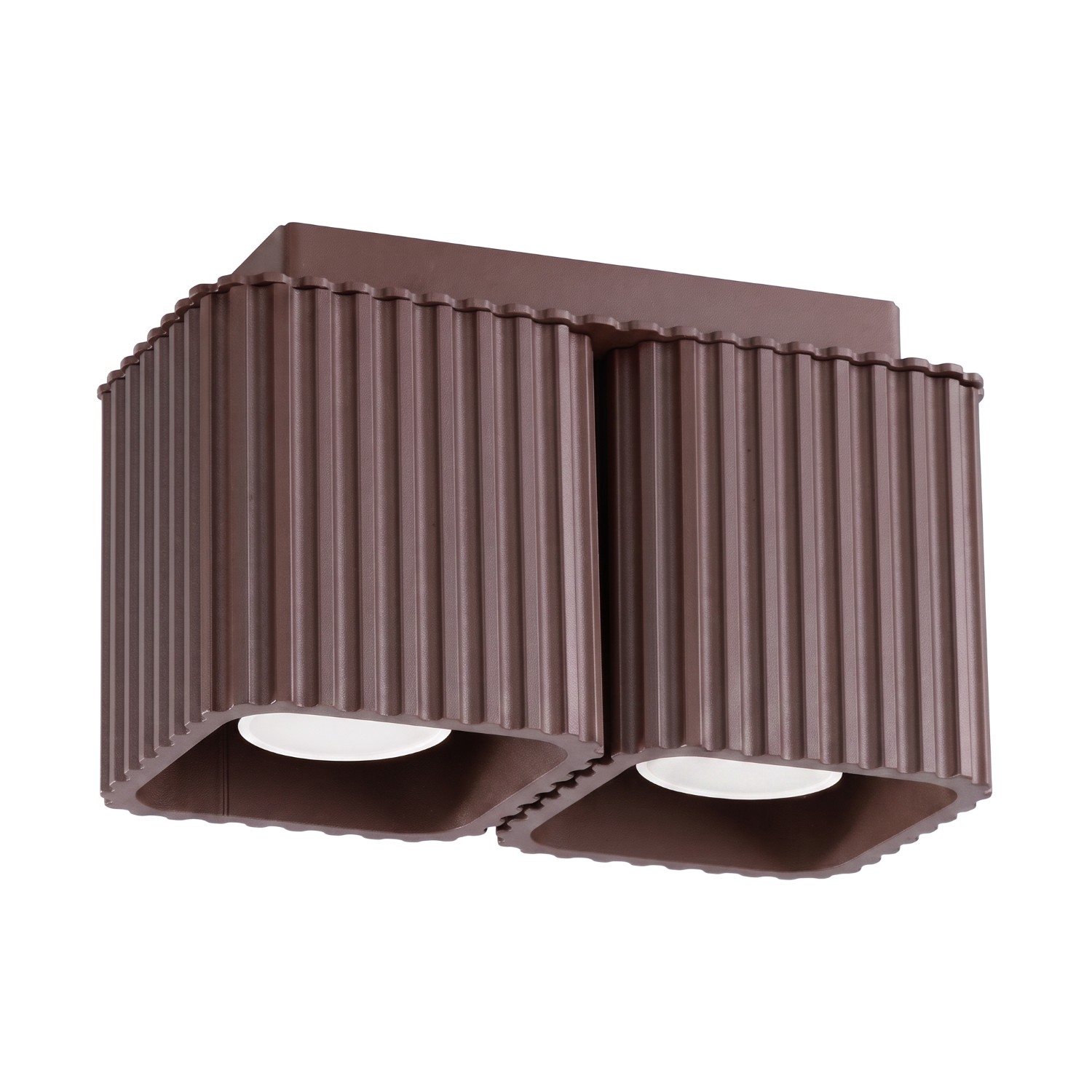 Deckenleuchte Riff 2 Braun Aluminium 2xgu10 20.5cm Sollux