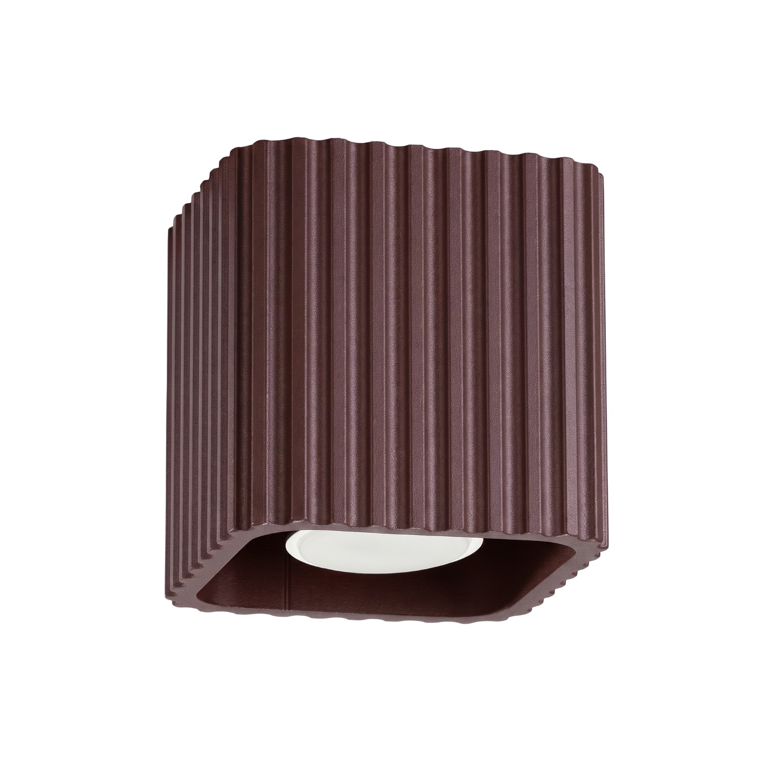 Deckenleuchte Riff 1 Braun Aluminium 1xgu10 10cm Sollux