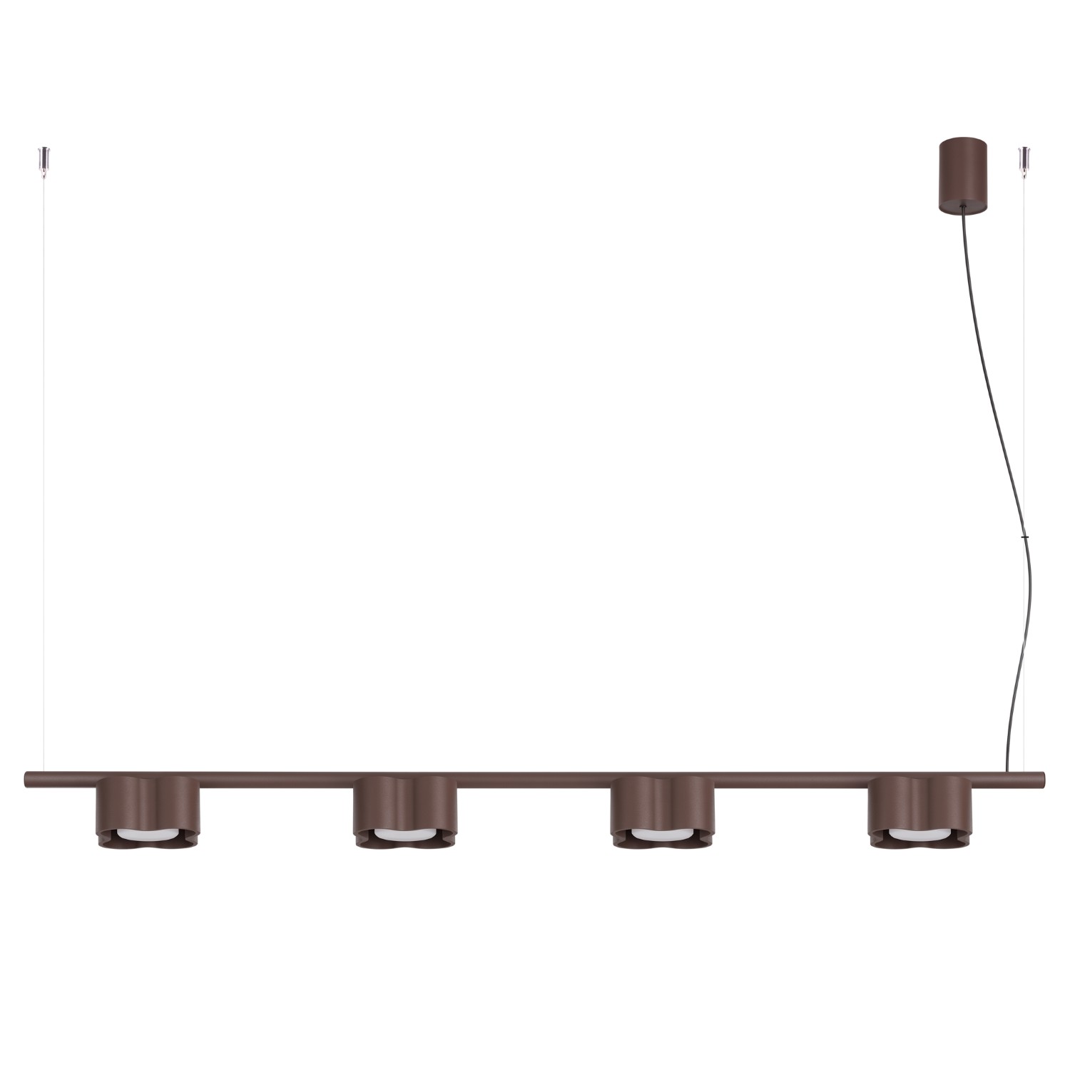 Kronleuchter Ovio 4 Braun Aluminium 4xgx53 122cm Sollux