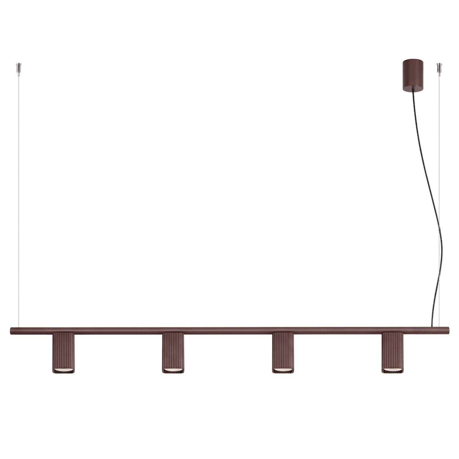 Kronleuchter Rayo 4 Braun Aluminium 4xgu10 122cm Sollux