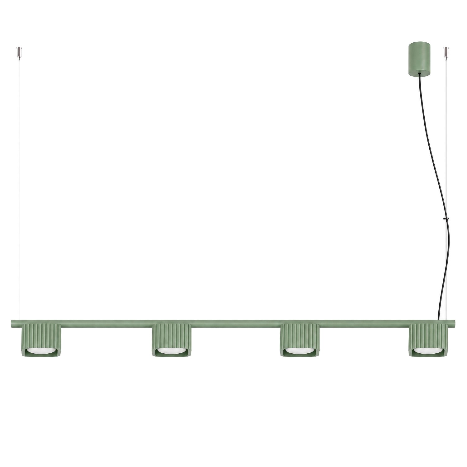 Kronleuchter Riff 4 Salbei Aluminium 4xgx53 122cm Sollux
