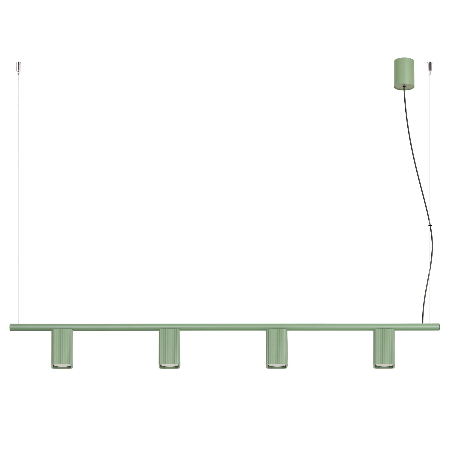 Kronleuchter Rayo 4 Salbei Aluminium 4xgu10 122cm Sollux