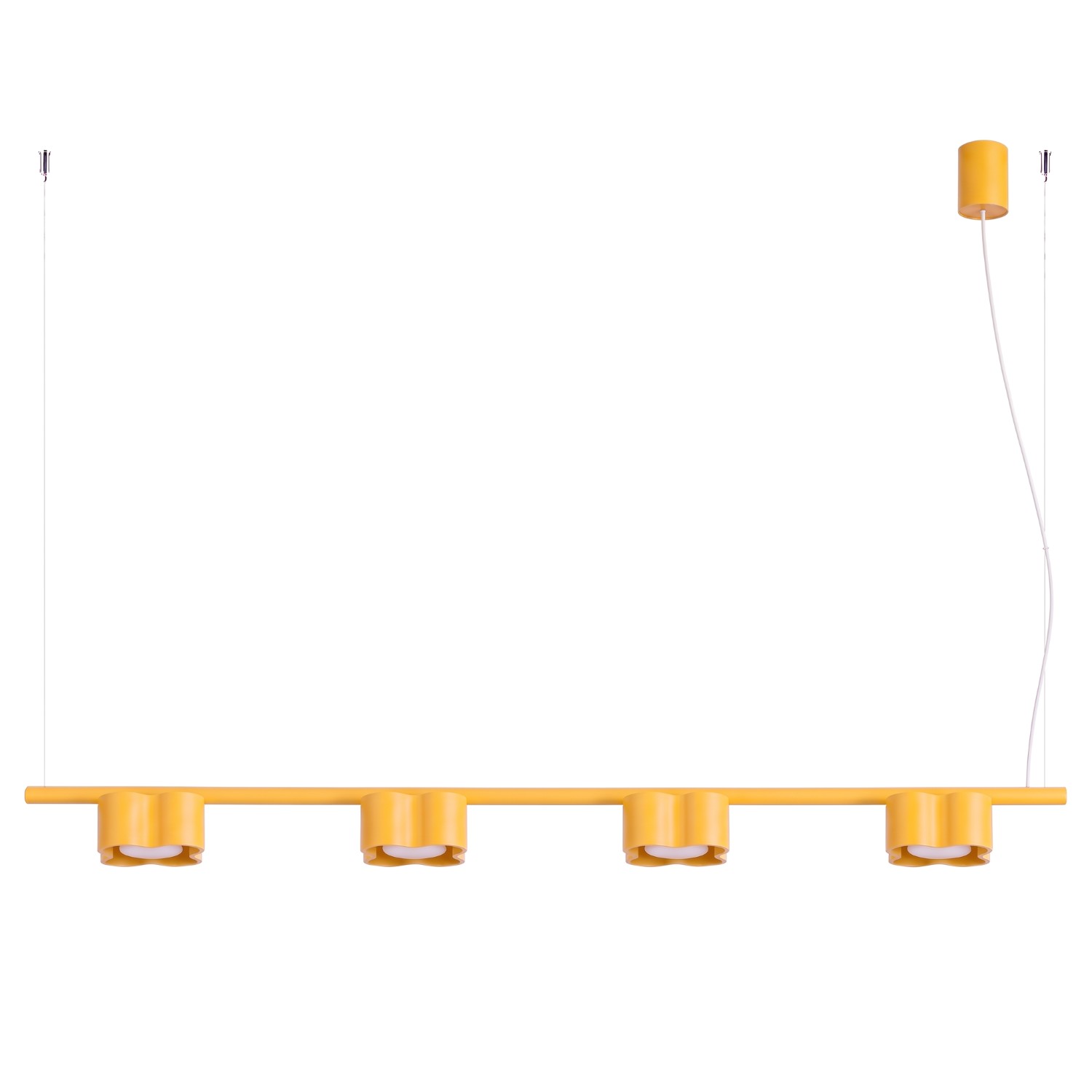 Kronleuchter Ovio 4 Gelb Aluminium 4xgx53 122cm Sollux