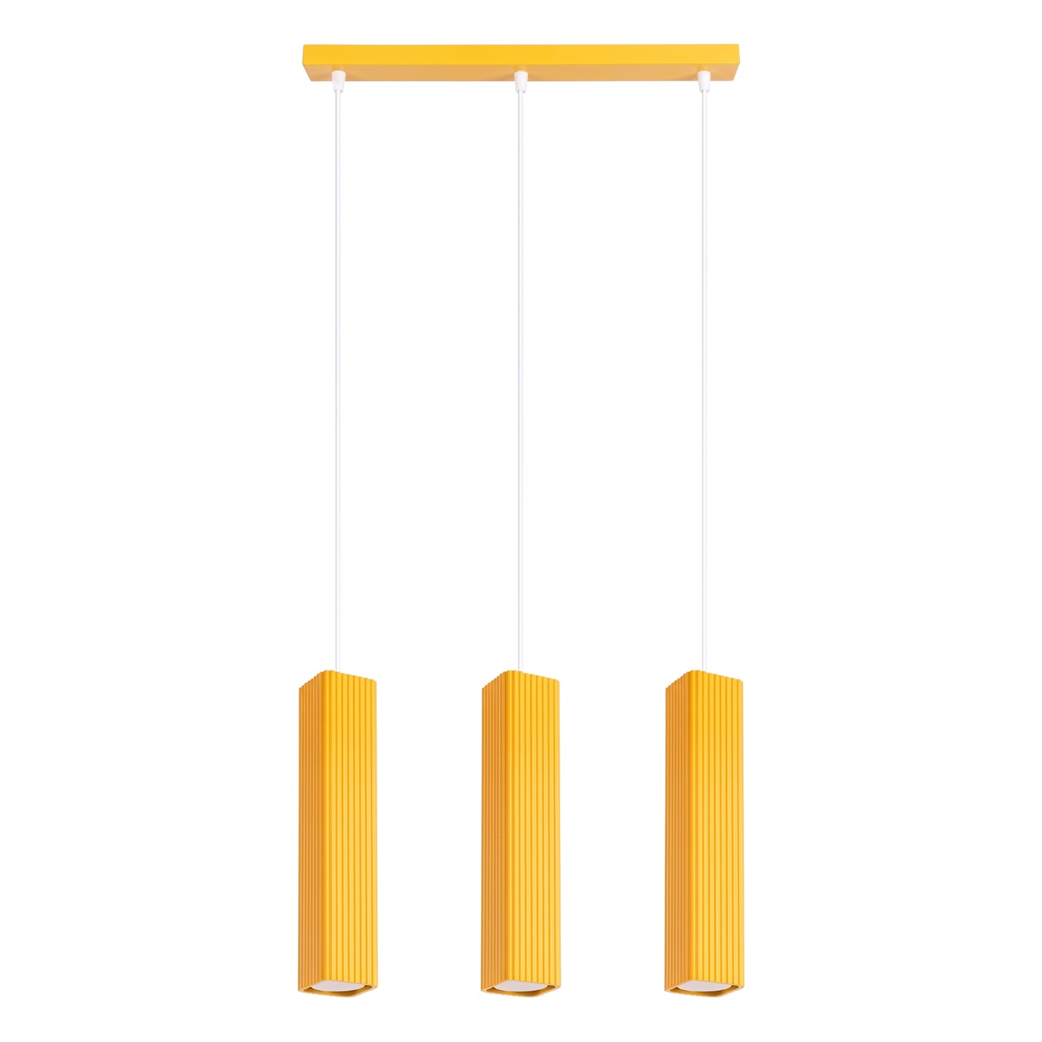 Pendelleuchte Rayo 3l Gelb Aluminium 3xgu10 45cm Sollux