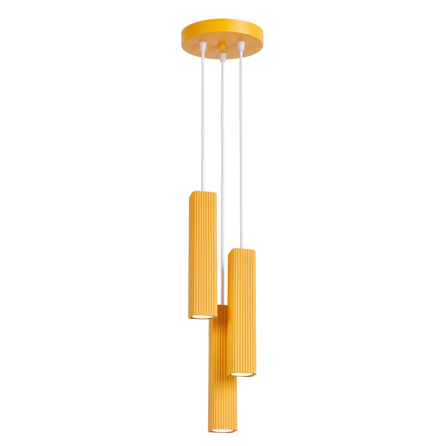 Pendelleuchte Rayo 3p Gelb Aluminium 3xgu10 20cm Sollux