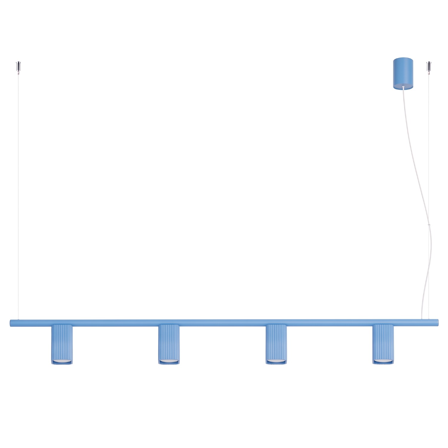 Kronleuchter Rayo 4 Himmelblau Aluminium 4xgu10 122cm Sollux