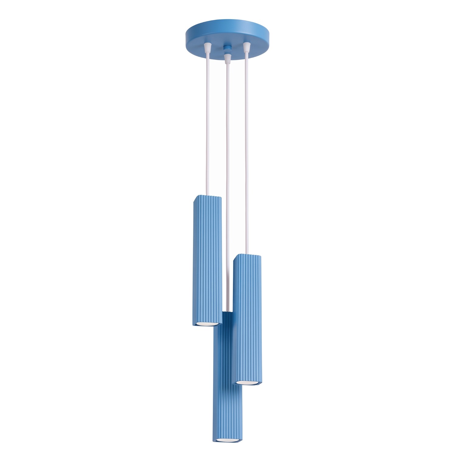 Pendelleuchte Rayo 3p Himmelblau Aluminium 3xgu10 20cm Sollux