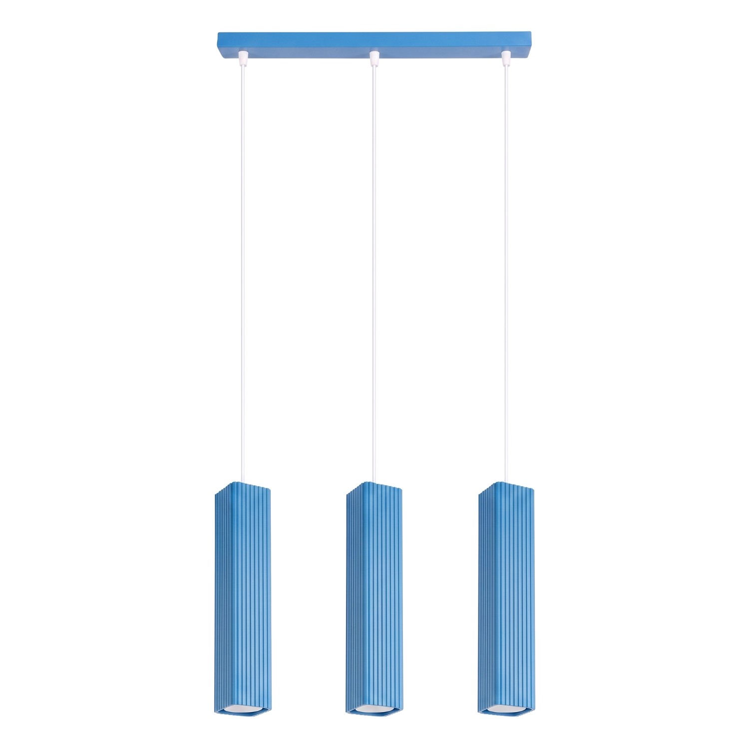 Pendelleuchte Rayo 3l Himmelblau Aluminium 3xgu10 45cm Sollux