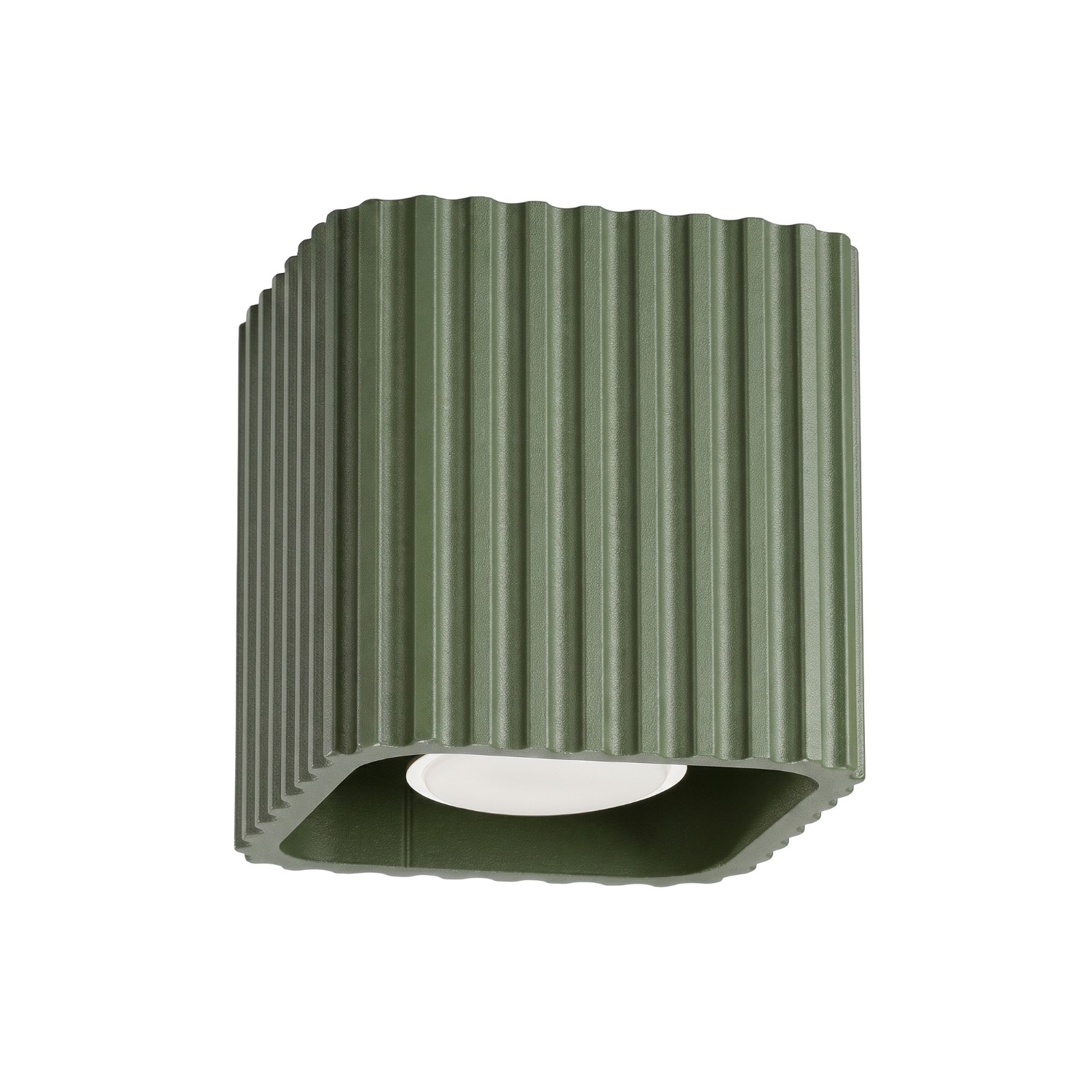 Deckenleuchte Riff 1 Olivgrün Aluminium 1xgu10 10cm Sollux