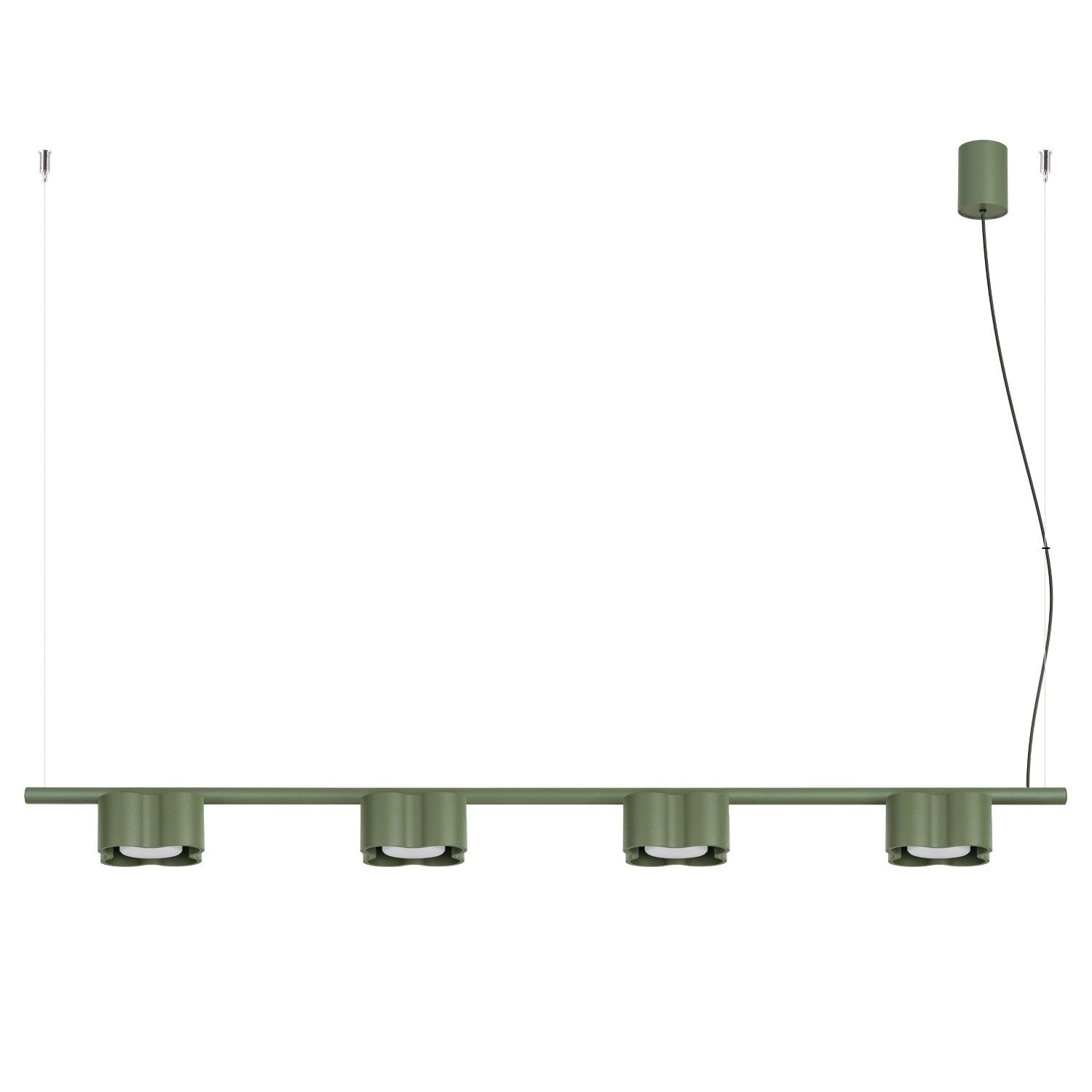 Kronleuchter Ovio 4 Olivgrün Aluminium 4xgx53 122cm Sollux