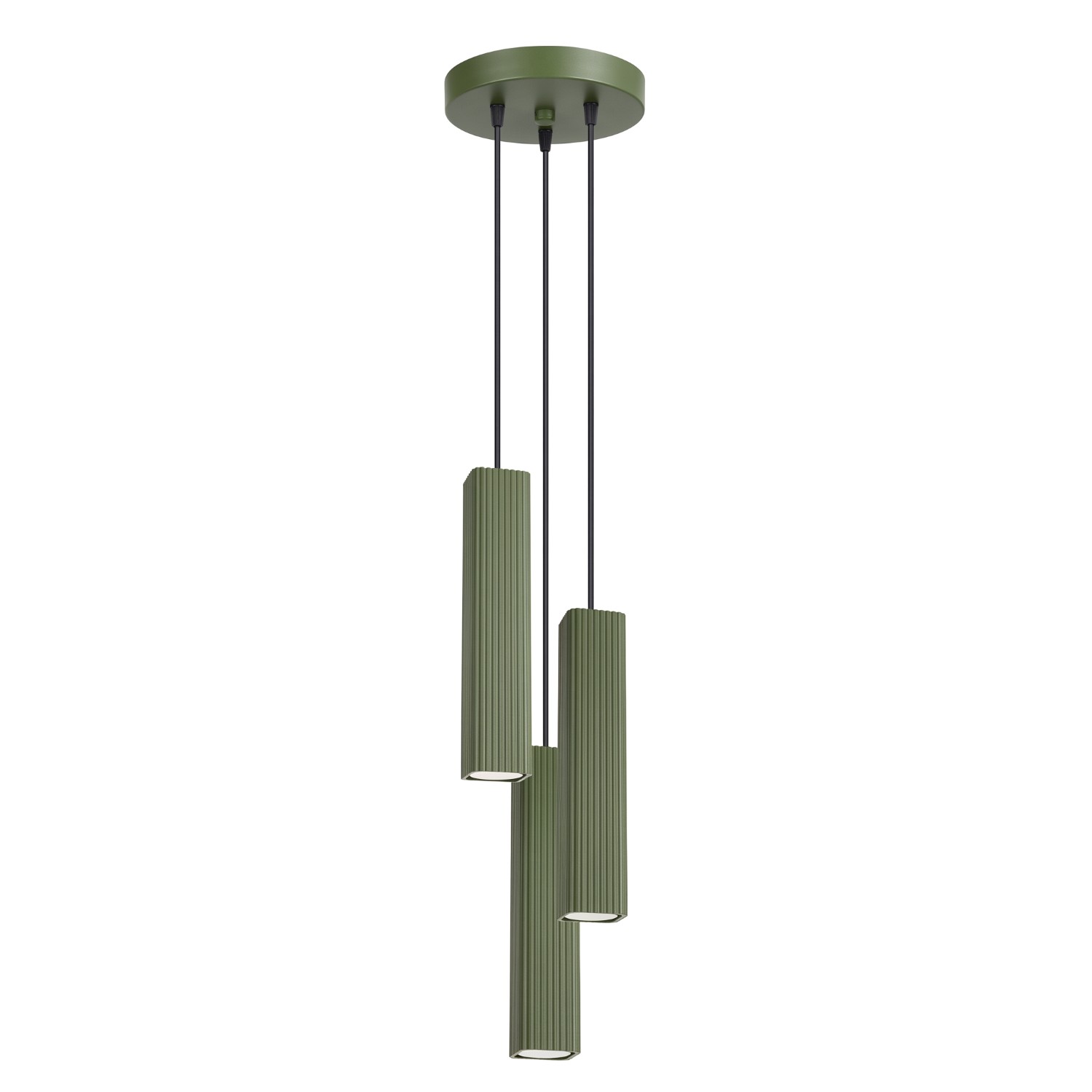 Pendelleuchte Rayo 3p Olivgrün Aluminium 3xgu10 20cm Sollux