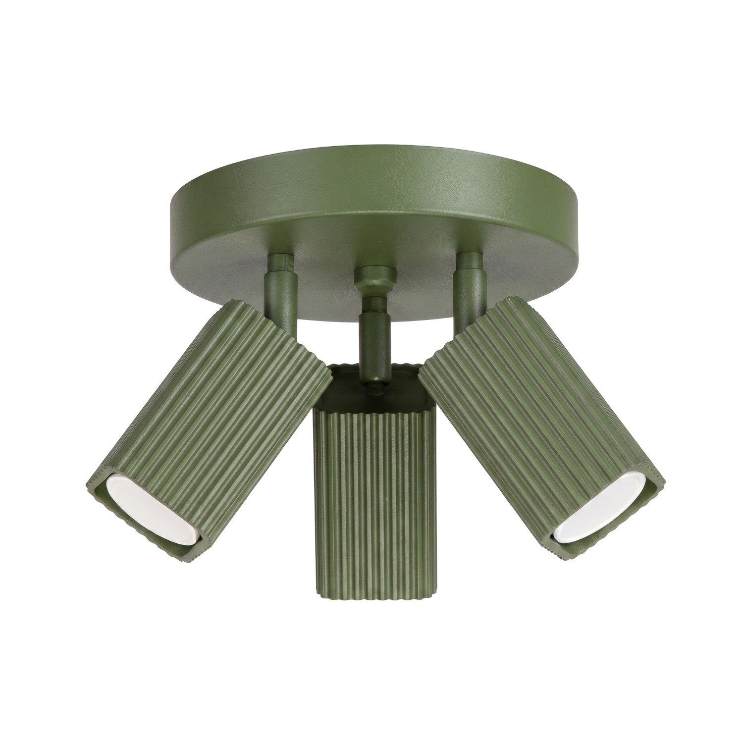 Deckenleuchte Rayo 3p Olivgrün Aluminium 3xgu10 20cm Sollux
