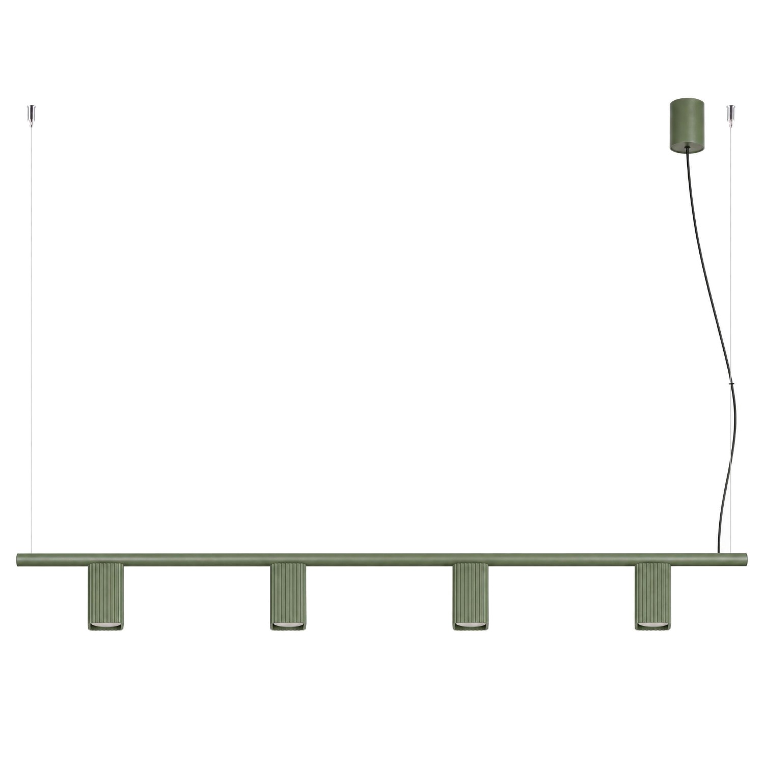 Kronleuchter Rayo 4 Olivgrün Aluminium 4xgu10 122cm Sollux