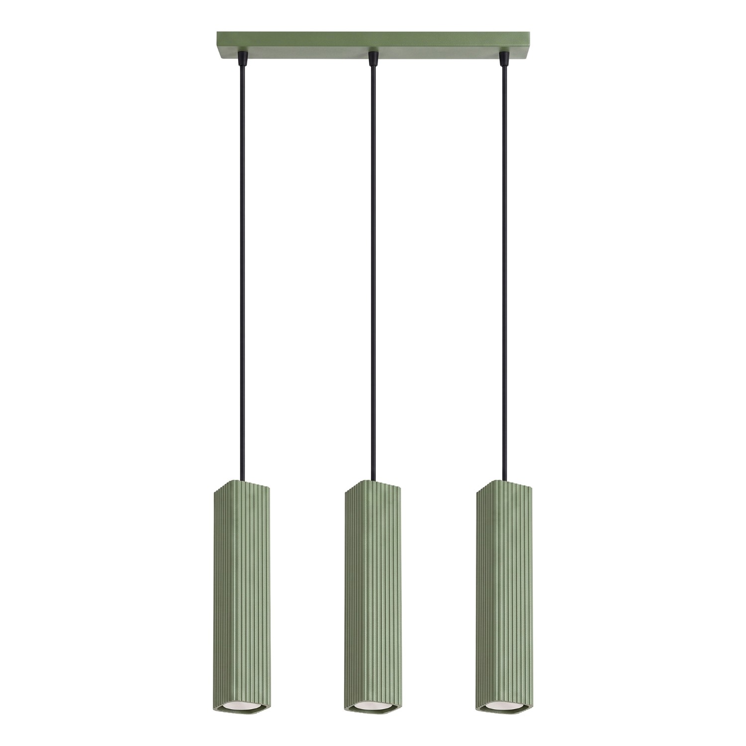 Pendelleuchte Rayo 3l Olivgrün Aluminium 3xgu10 45cm Sollux