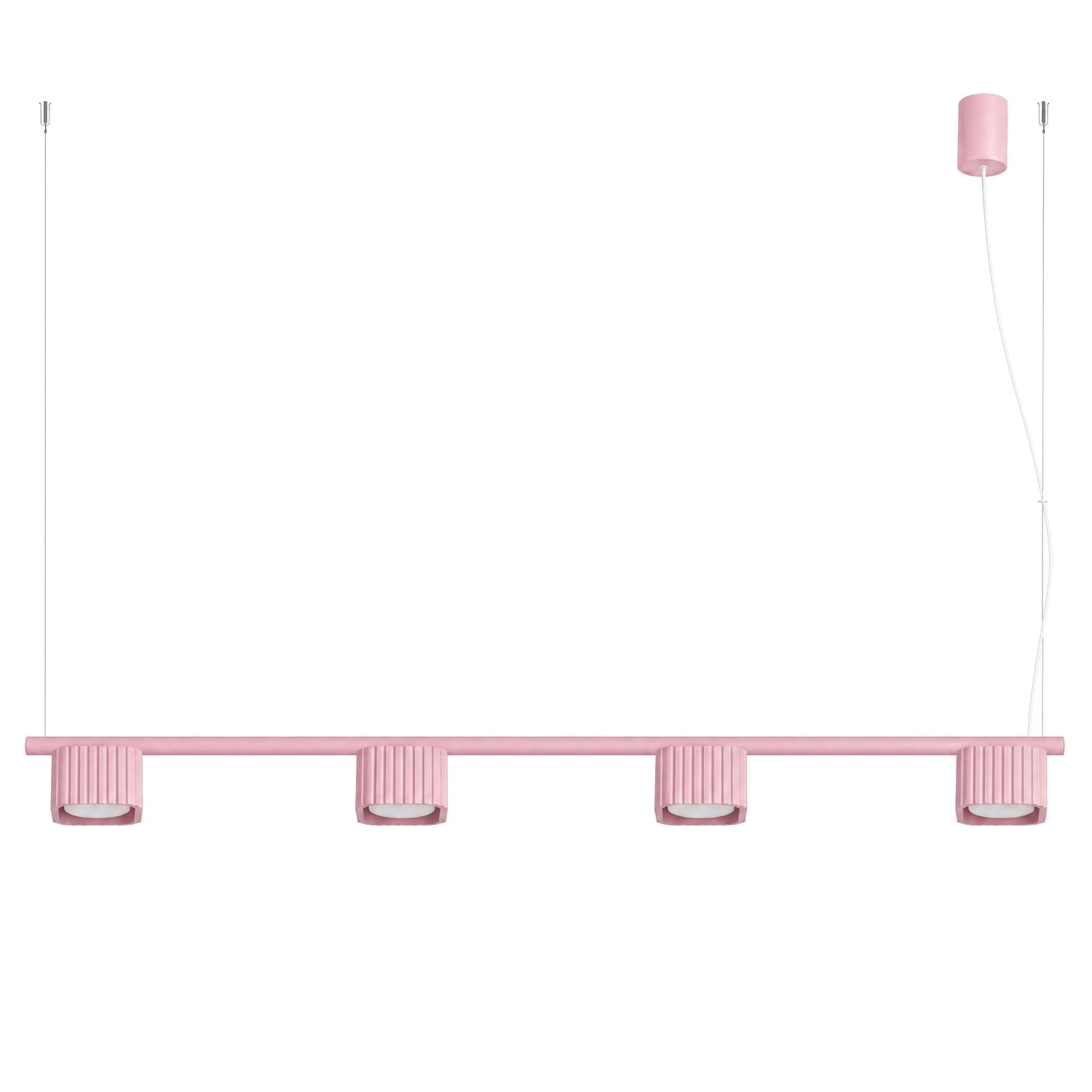 Kronleuchter Riff 4 Rosa Aluminium 4xgx53 122cm Sollux