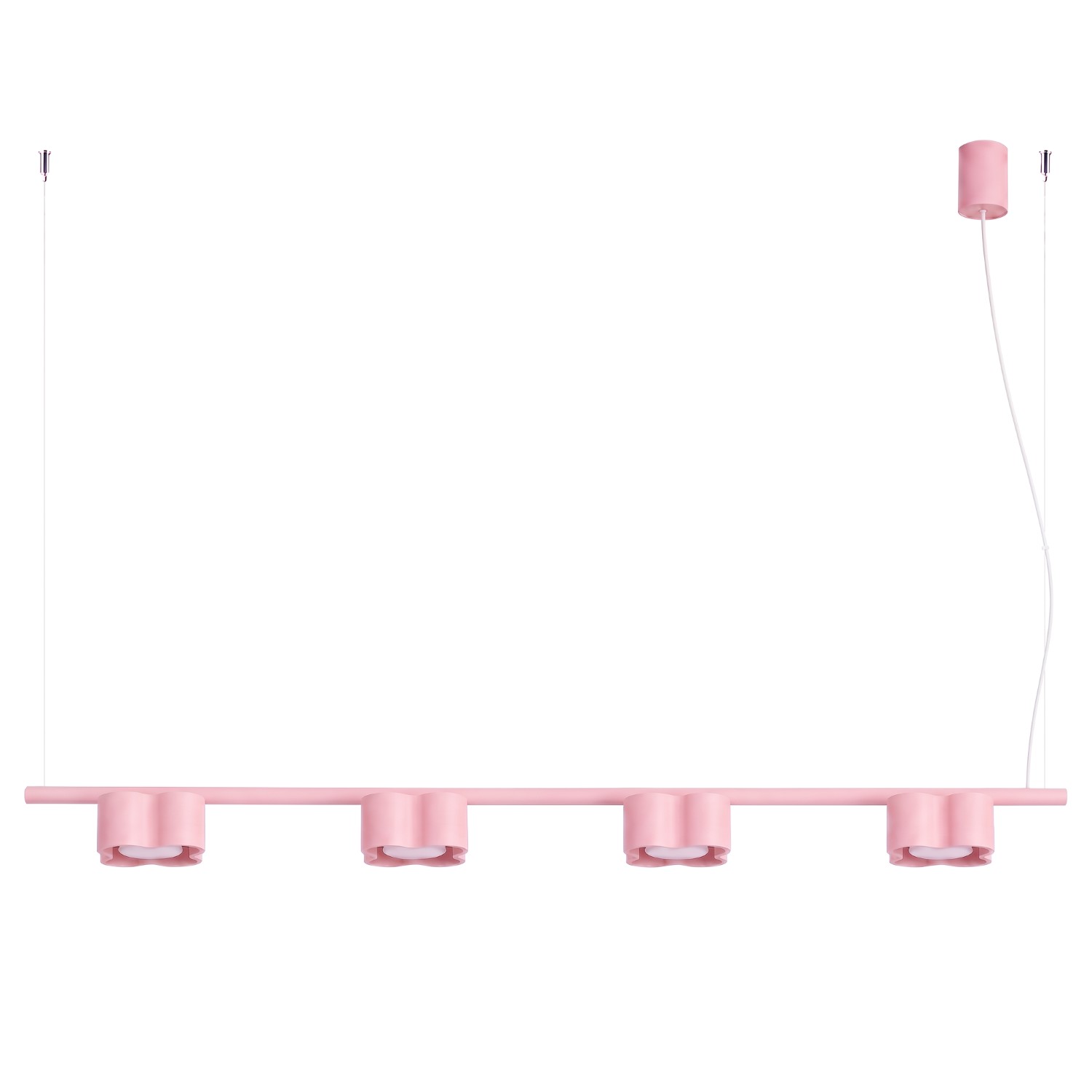 Kronleuchter Ovio 4 Rosa Aluminium 4xgx53 122cm Sollux