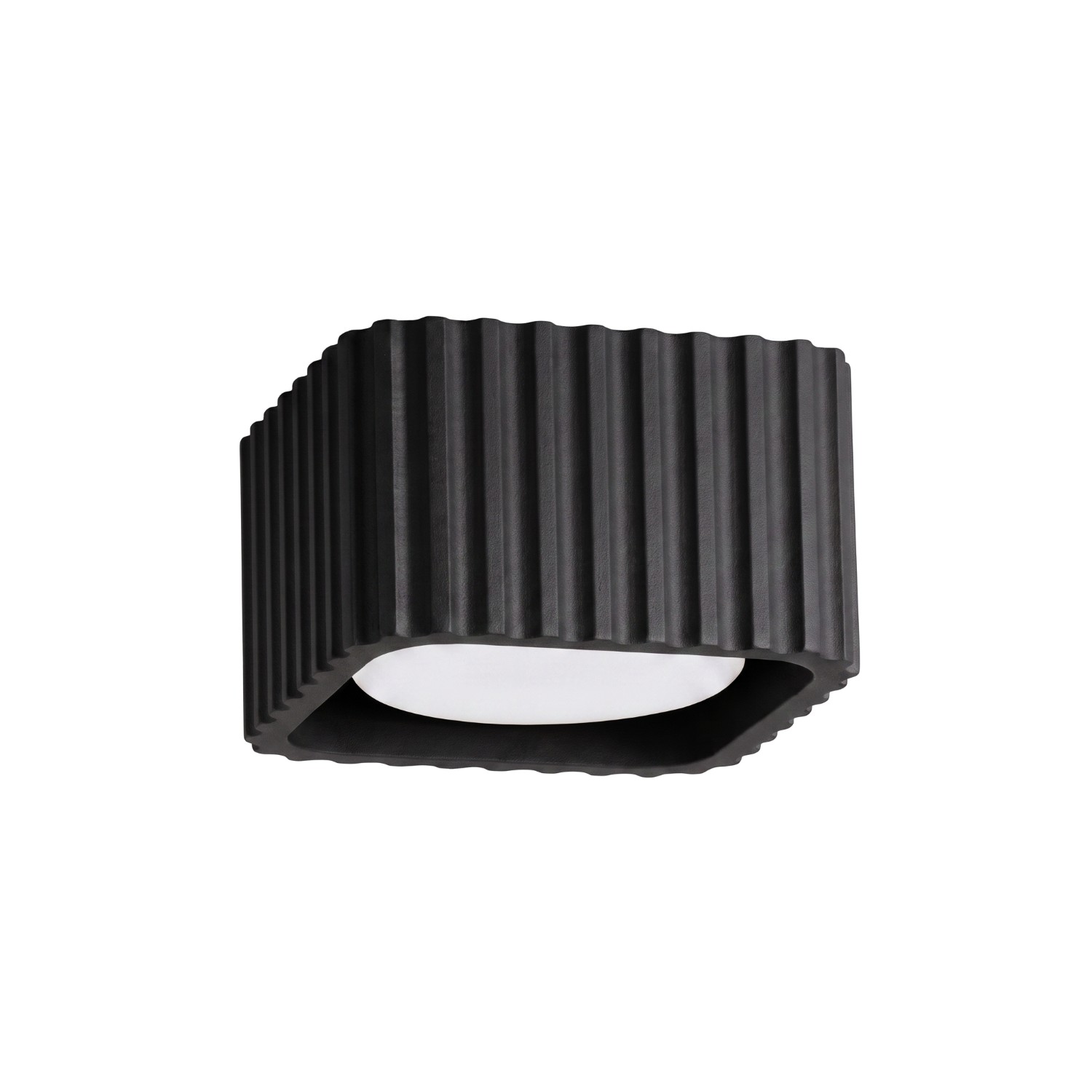 Deckenleuchte Riff 1 Schwarz Aluminium 1xgx53 10cm Sollux