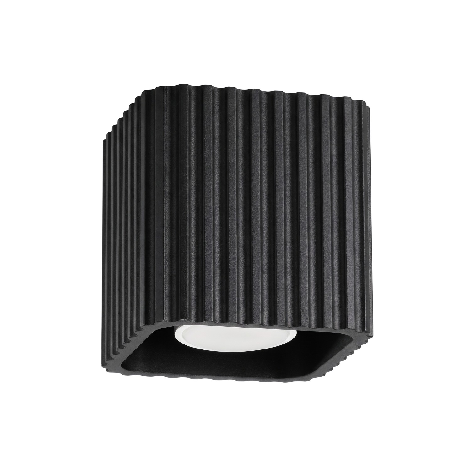 Deckenleuchte Riff 1 Schwarz Aluminium 1xgu10 10cm Sollux