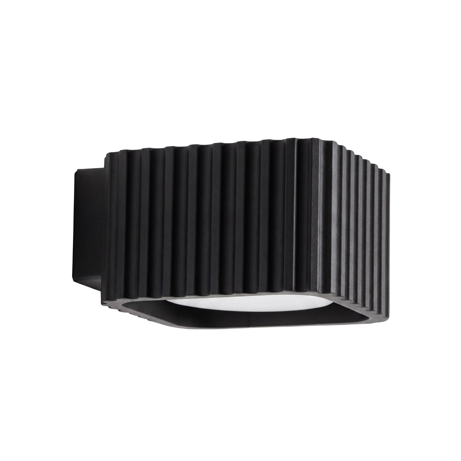 Wandleuchte Riff Schwarz Aluminium 1xgx53 10cm Sollux