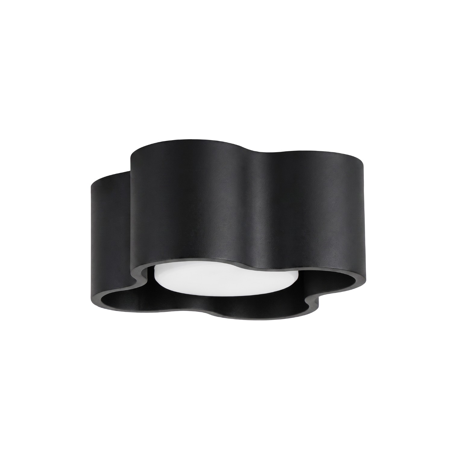 Deckenleuchte Ovio 1 Schwarz Aluminium 1xgx53 12cm Sollux