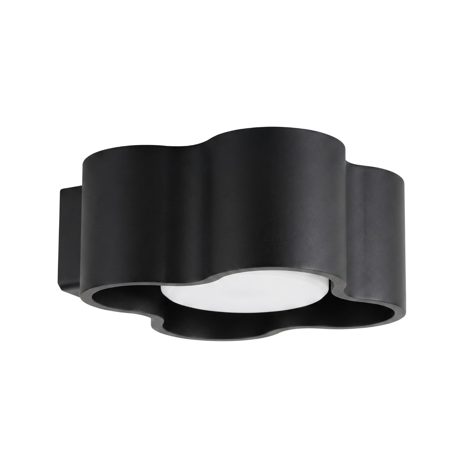 Wandleuchte Ovio Schwarz Aluminium 1xgx53 12cm Sollux
